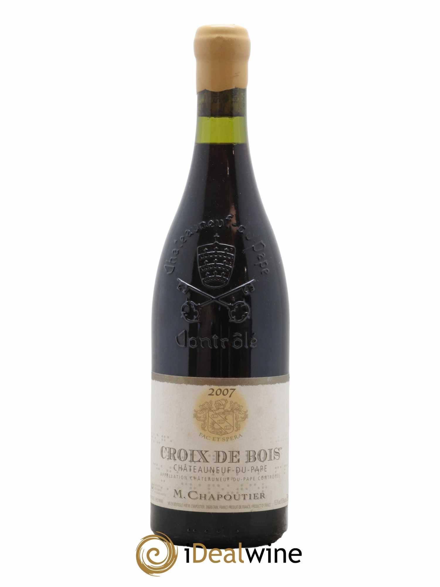 Châteauneuf-du-Pape Croix de Bois Chapoutier 2007 - Lot de 1 bouteille - 0