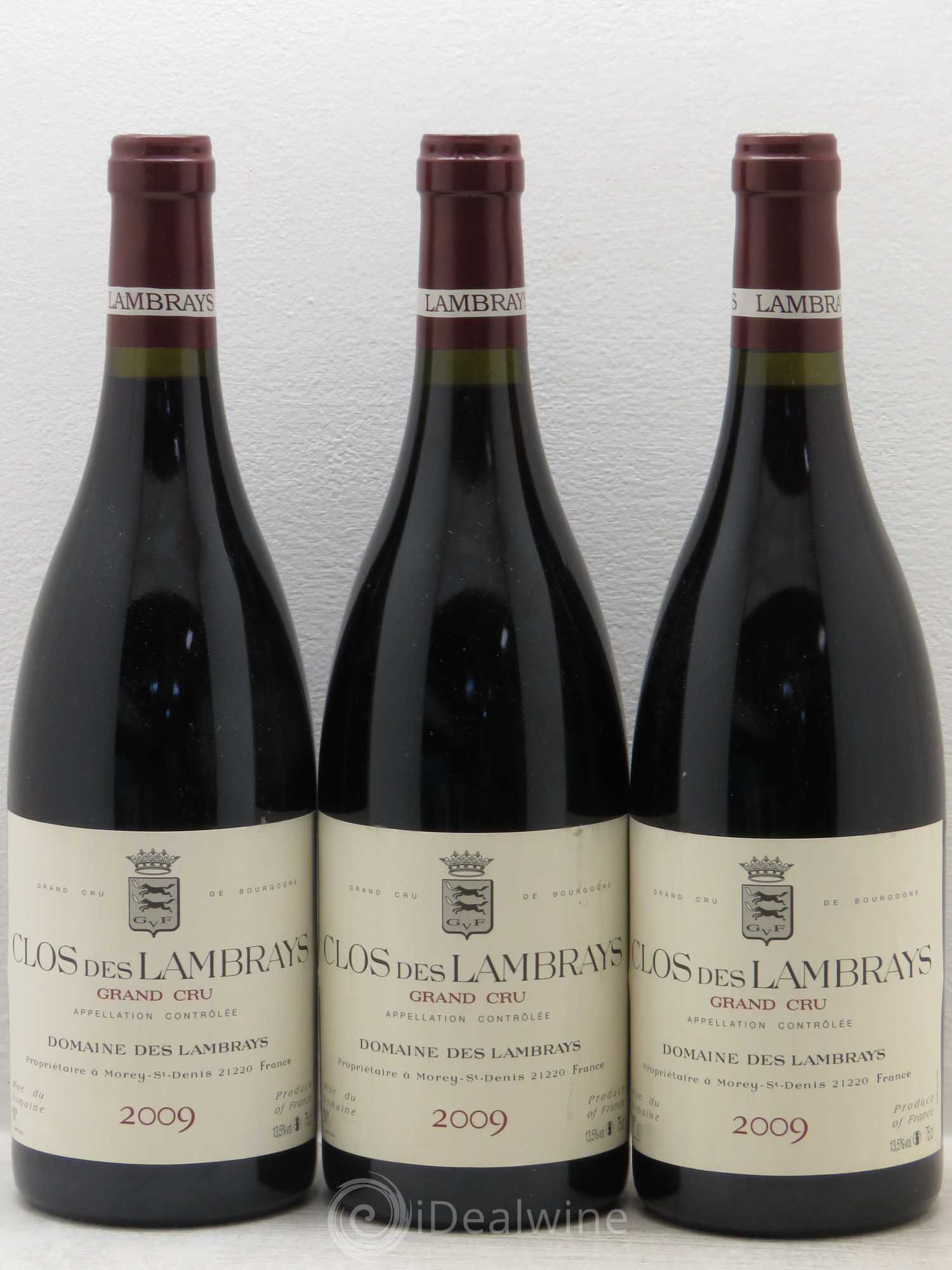 Clos des Lambrays Grand Cru Domaine des Lambrays 2009 - Lotto di 3 bottiglie - 0
