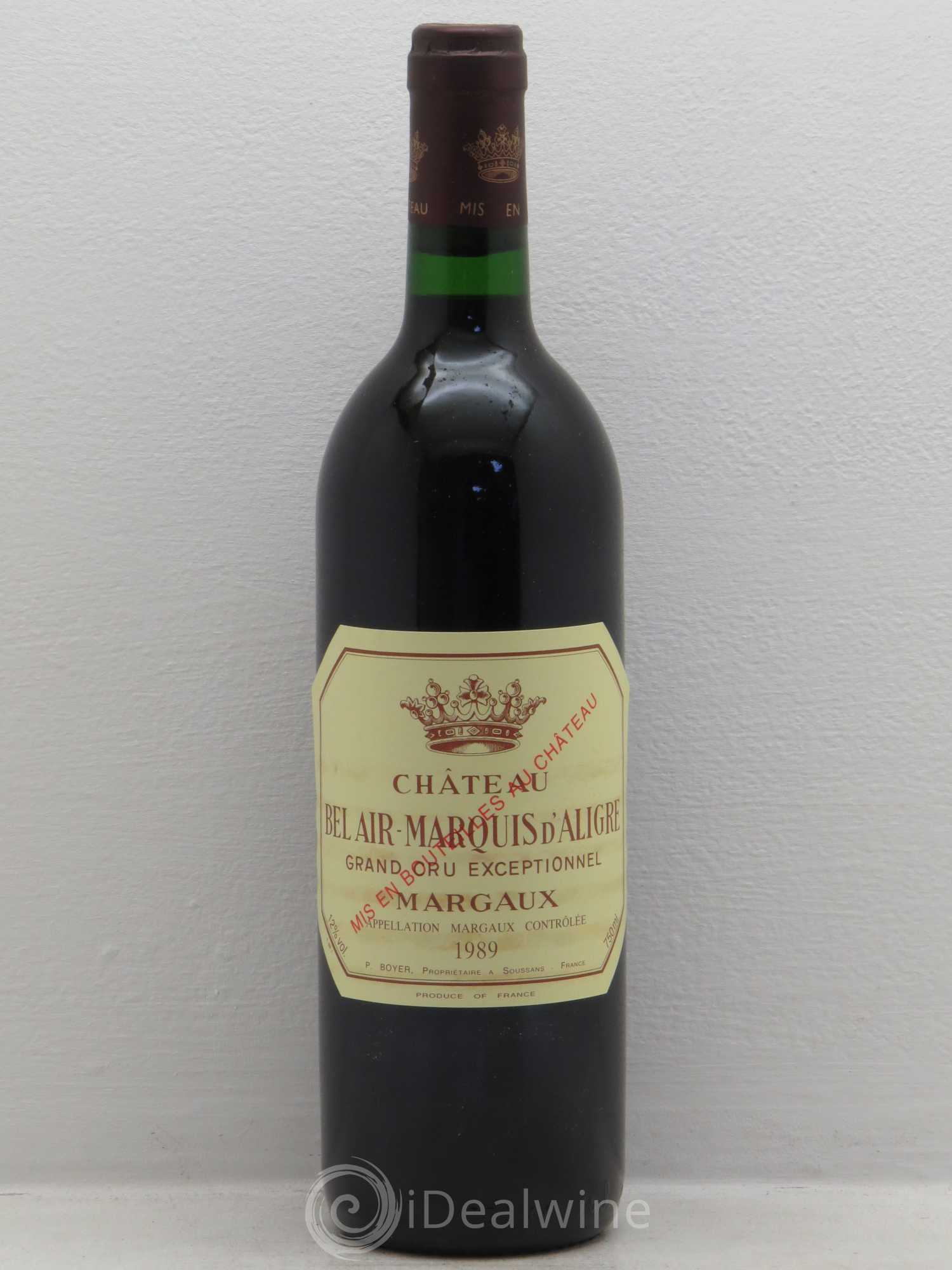 Château Bel Air Marquis d'Aligre (sans prix de réserve) 1989 - Lot de 1 bouteille - 0