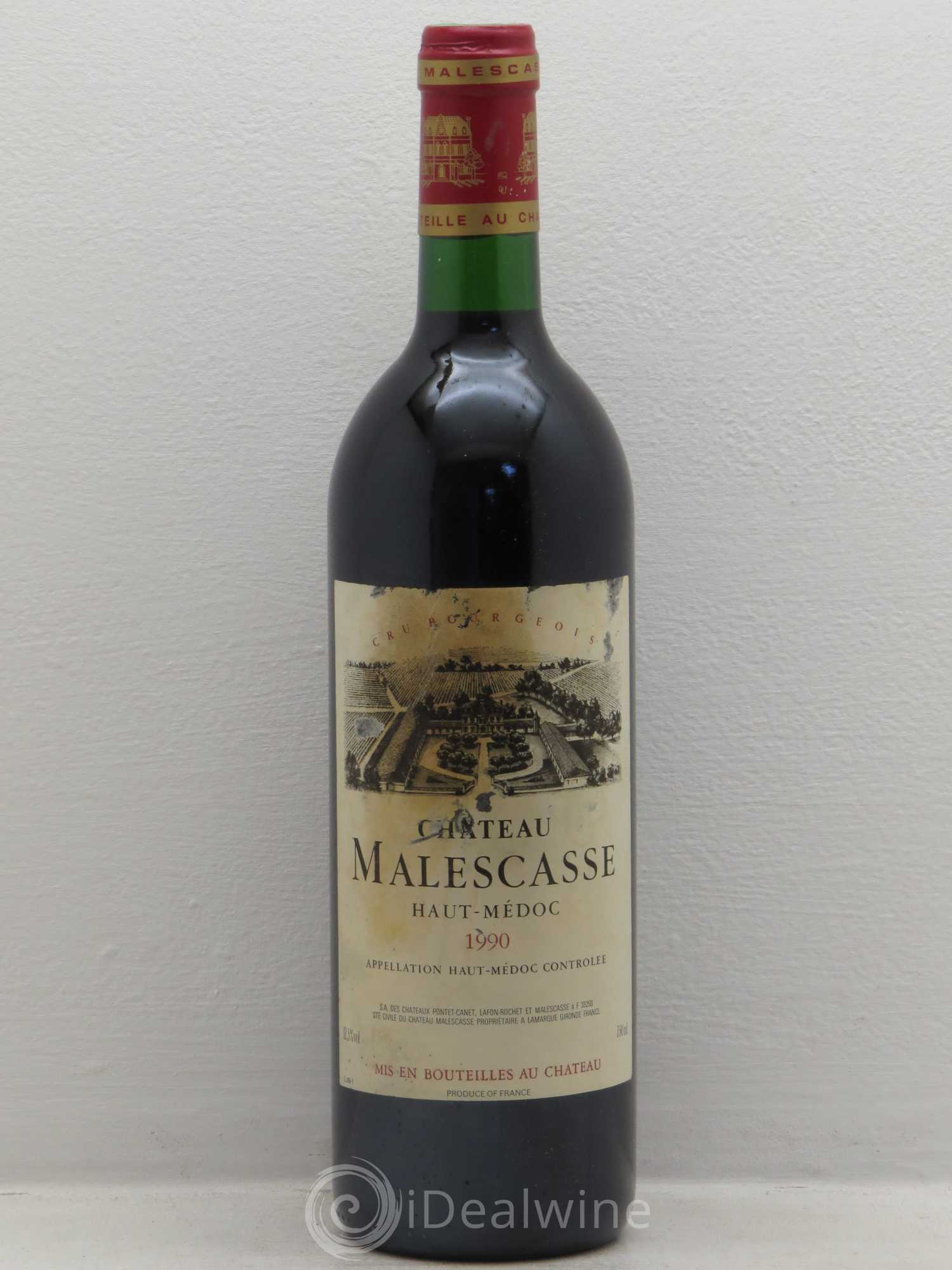Château Malescasse Cru Bourgeois Exceptionnel (sans prix de réserve) 1990 - Lot de 1 bouteille - 0