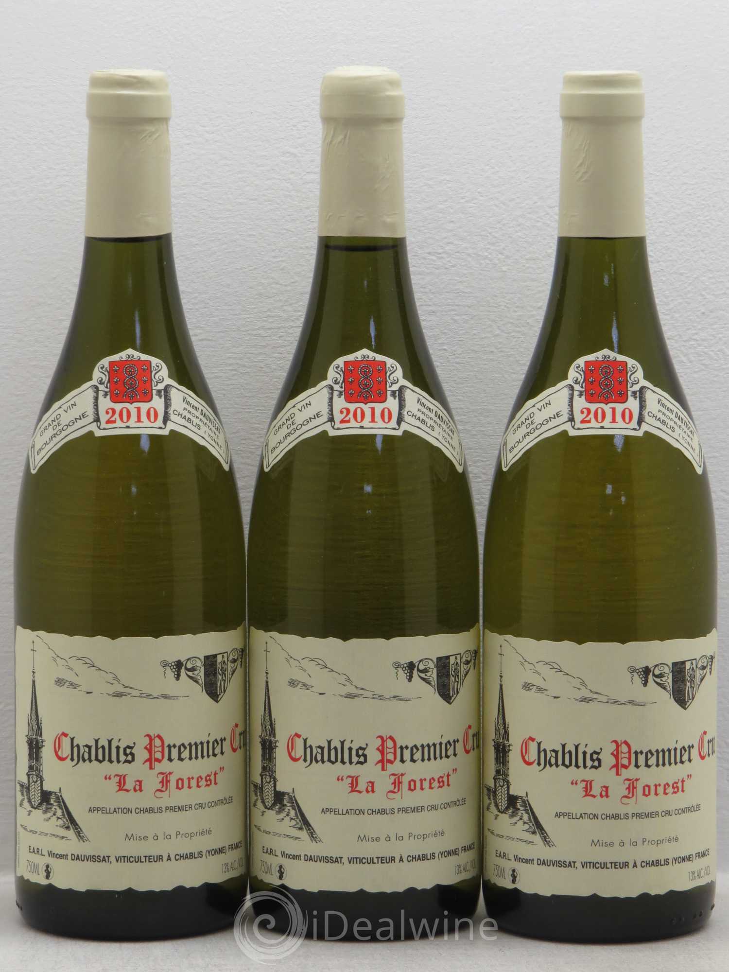 Chablis 1er Cru La Forest Vincent Dauvissat (Domaine) 2010 - Lot de 3 bouteilles - 0