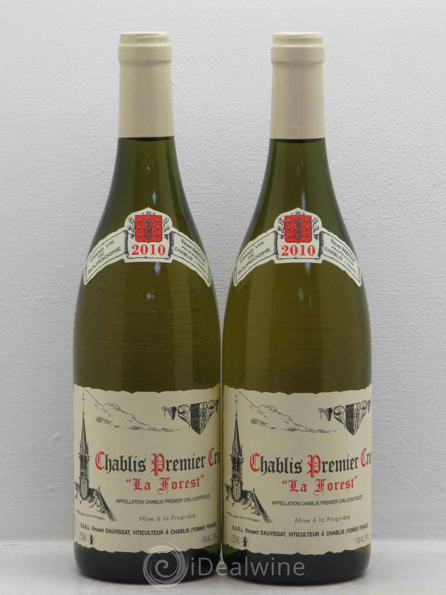 Chablis 1er Cru La Forest Vincent Dauvissat (Domaine) 2010 - Lot de 2 bouteilles - 0