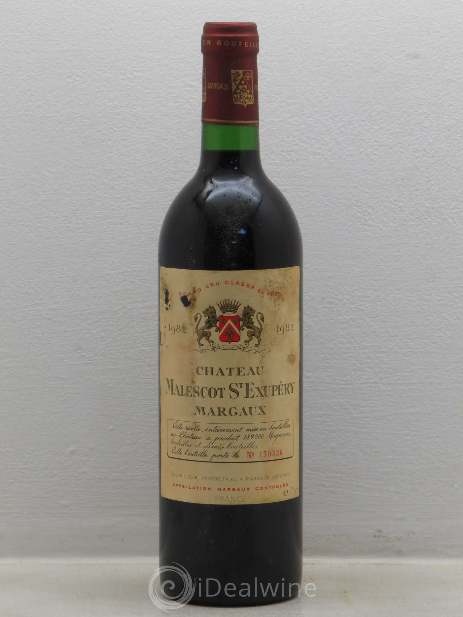 Château Malescot Saint-Exupéry 3ème Grand Cru Classé 1982 - Lot de 1 bouteille - 0