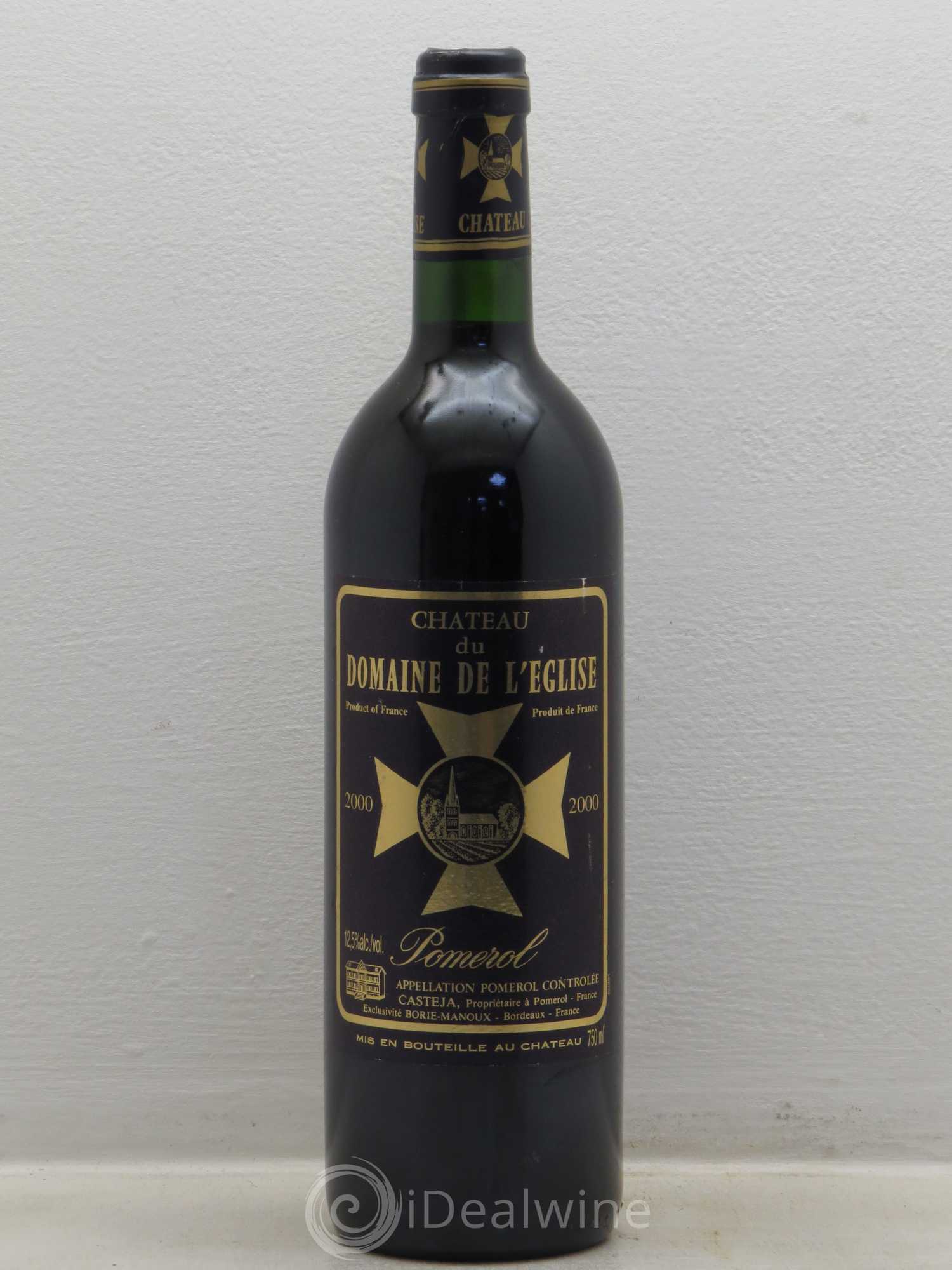 Château du Domaine de l'Église 2000 - Lot de 1 bouteille - 0