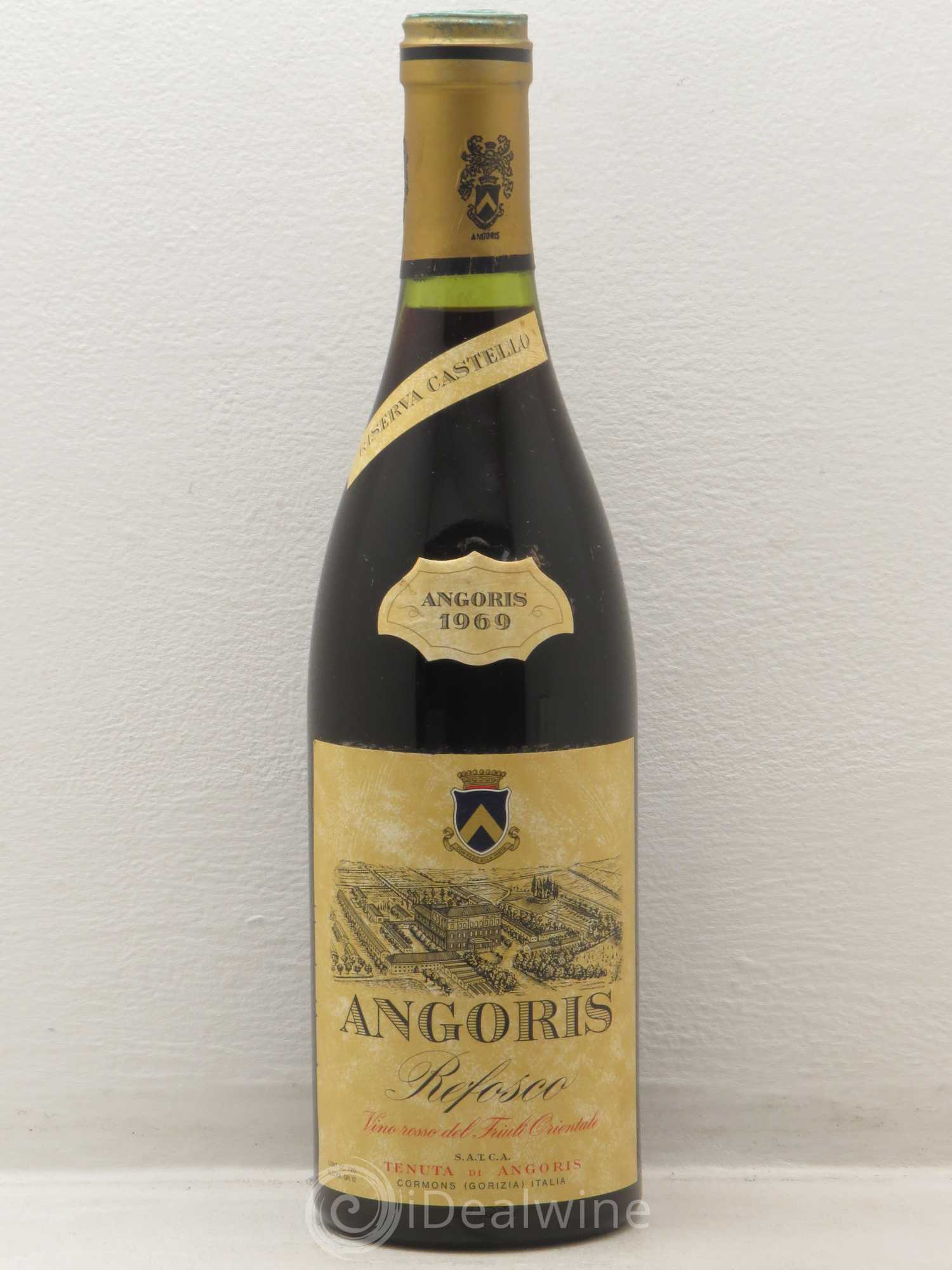 Italie Angoris Refosco Vino rosso del Friuli Orientale Riserva Castello 1969 - Posten von 1 Flasche - 0