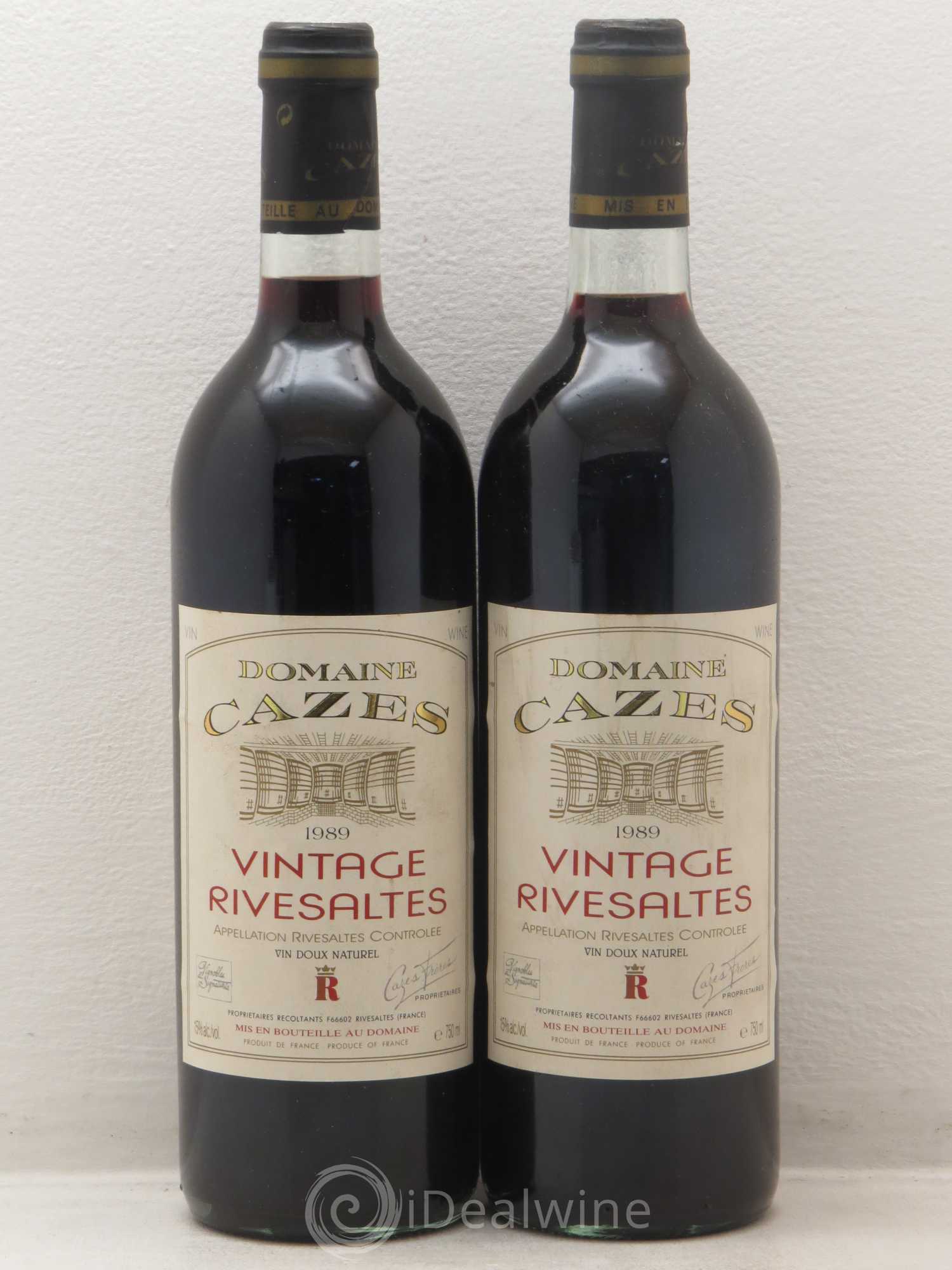 Rivesaltes Vintage Domaine Cazes 1989 - Posten von 2 Flaschen - 0