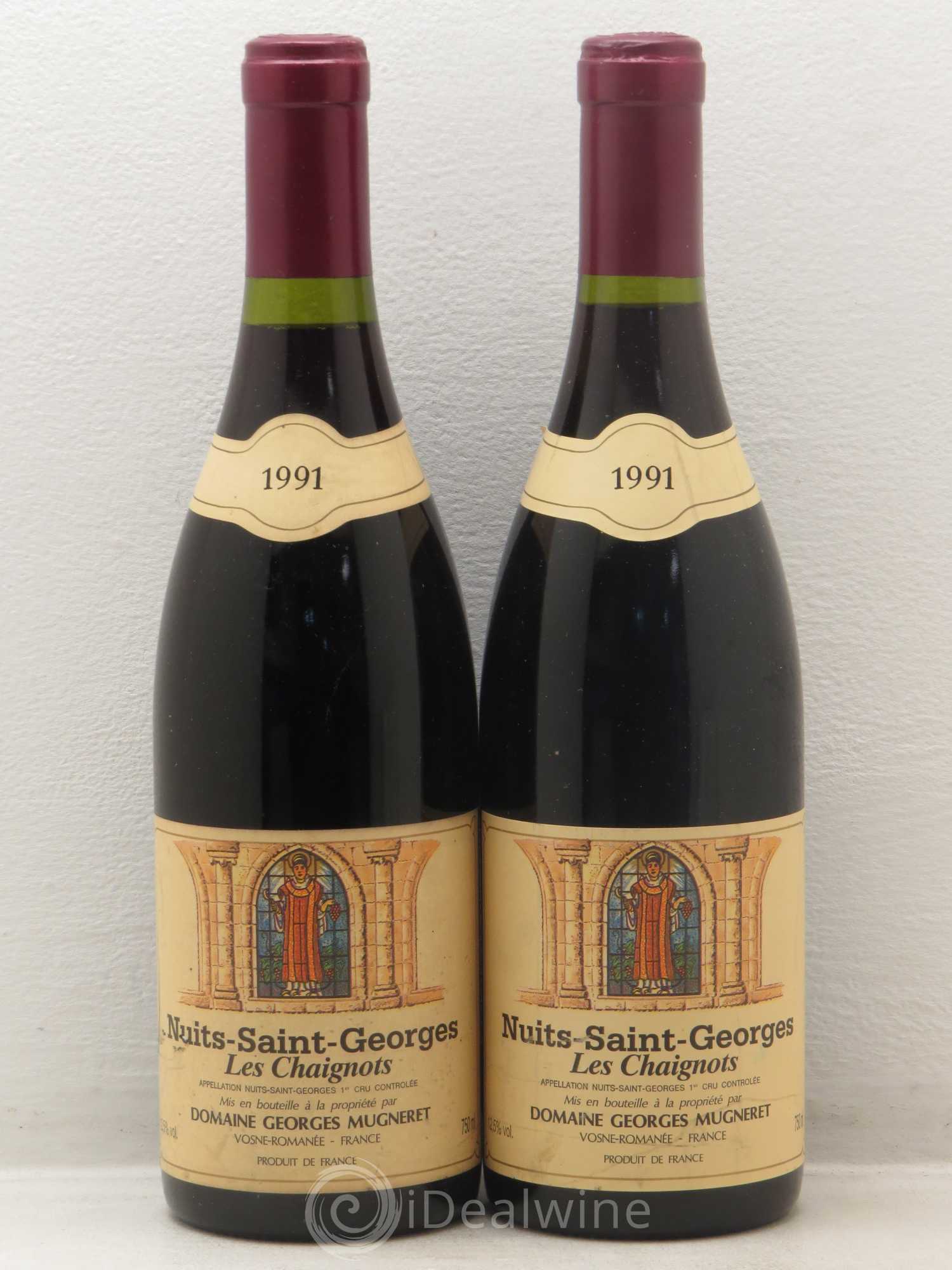 Nuits-Saint-Georges 1er Cru Les Chaignots Georges Mugneret (Domaine) 1991 - Lot de 2 bouteilles - 0