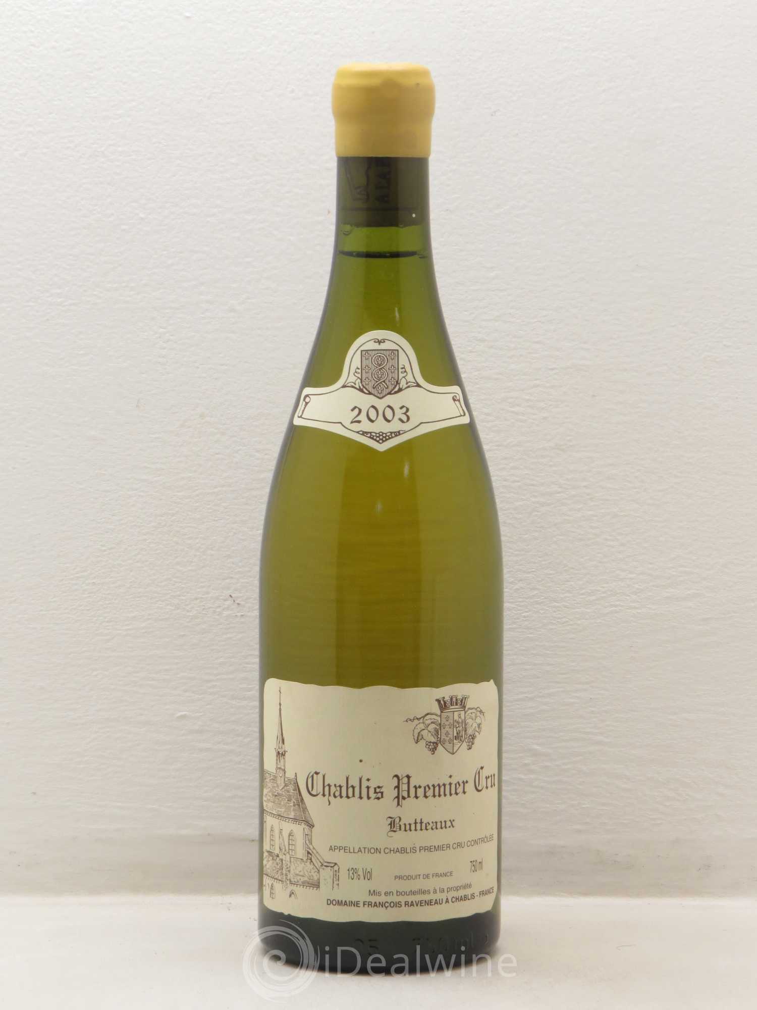 Chablis 1er Cru Butteaux Raveneau (Domaine) 2003 - Lot de 1 bouteille - 0
