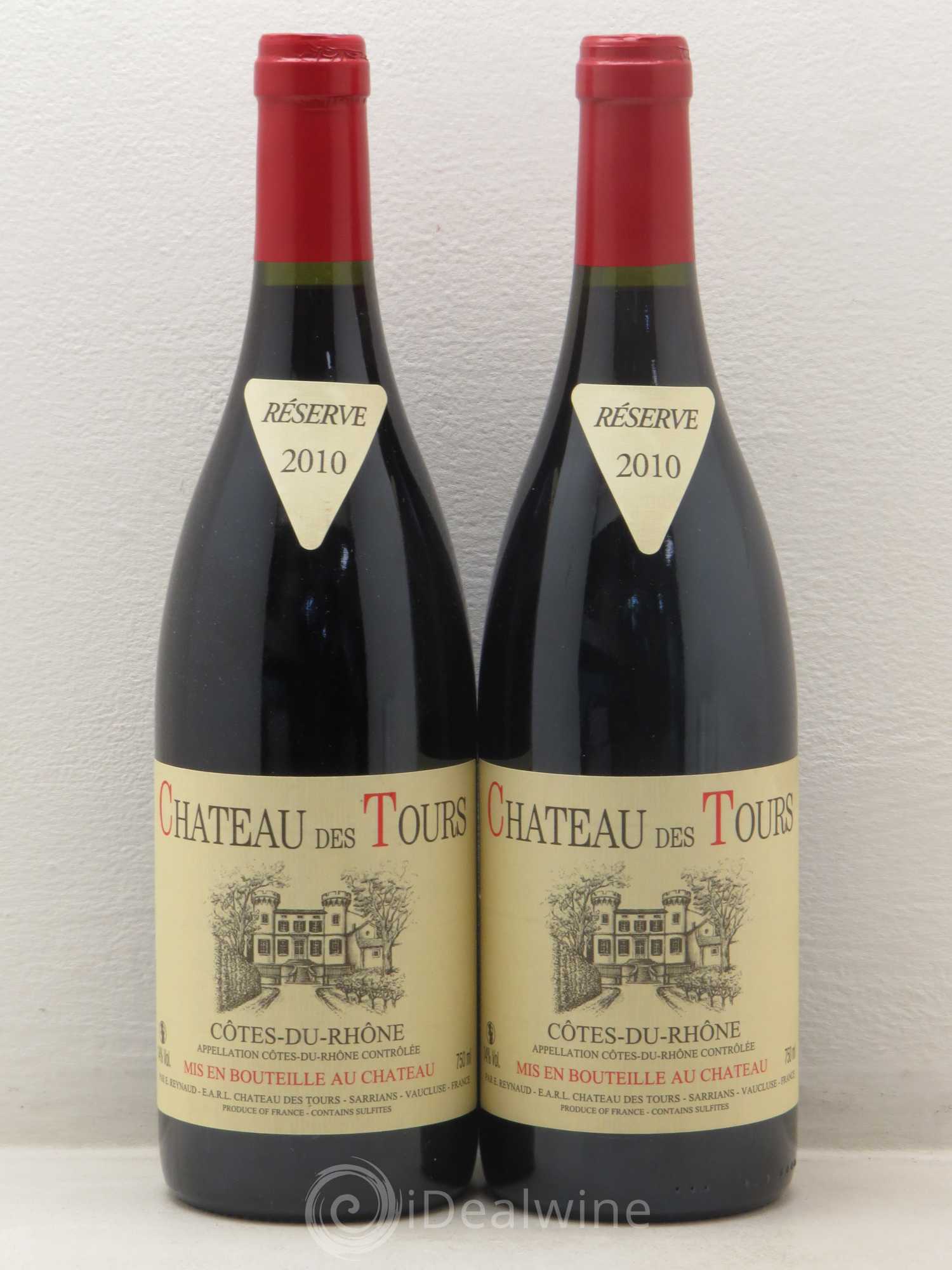Côtes-du-Rhône Château des Tours Emmanuel Reynaud 2010 - Lot de 2 bouteilles - 0