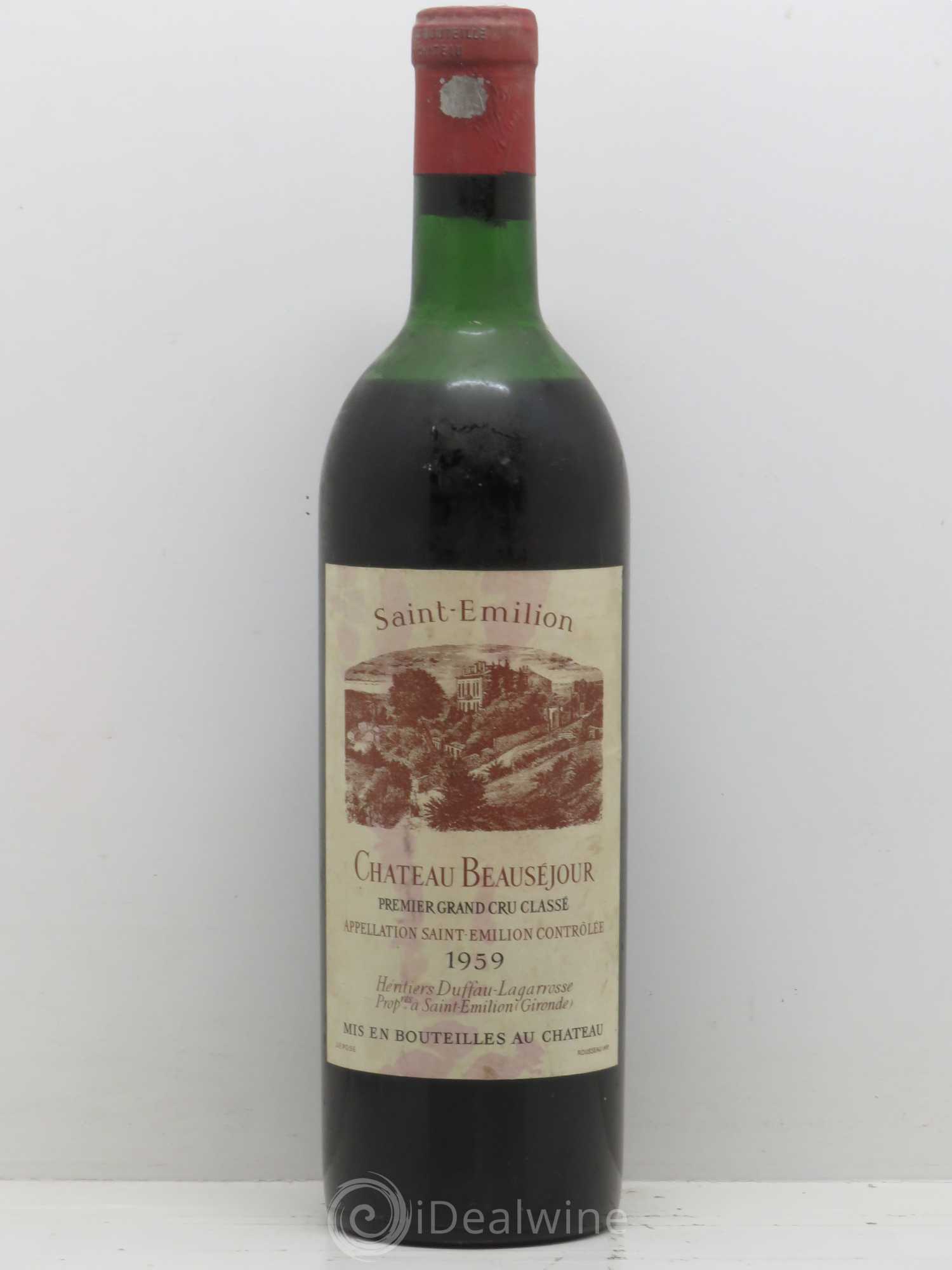 Château Beauséjour (Duffau-Lagarrosse) 1er Grand Cru Classé B 1959 - Lot de 1 bouteille - 0