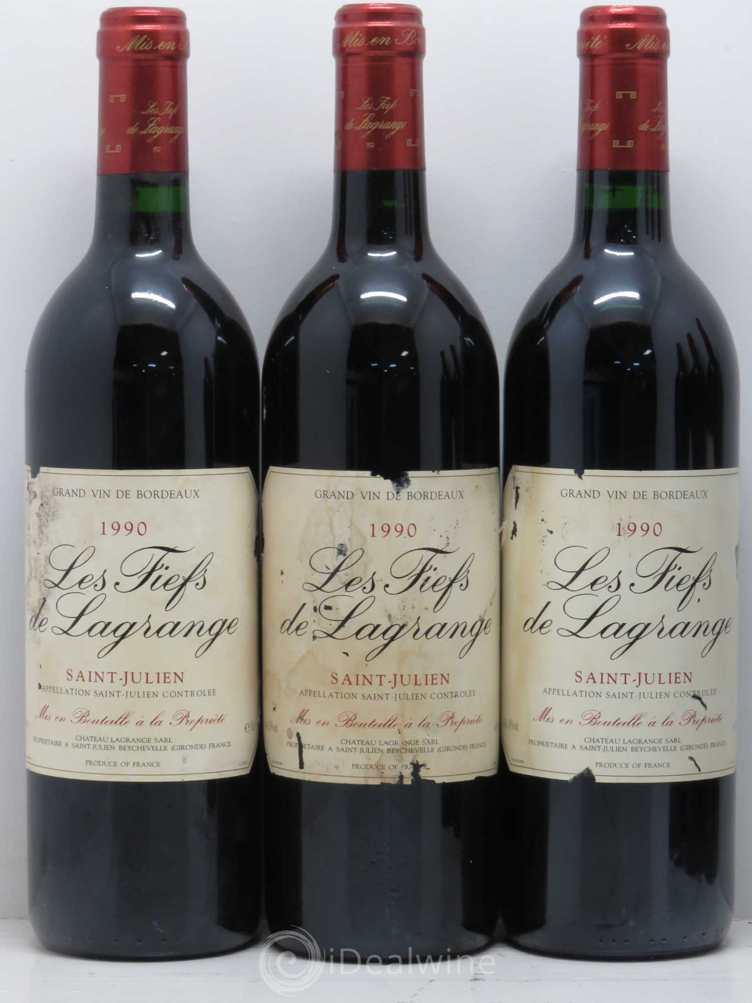 Les Fiefs de Lagrange Second Vin 1990 - Lot de 6 bouteilles - 1