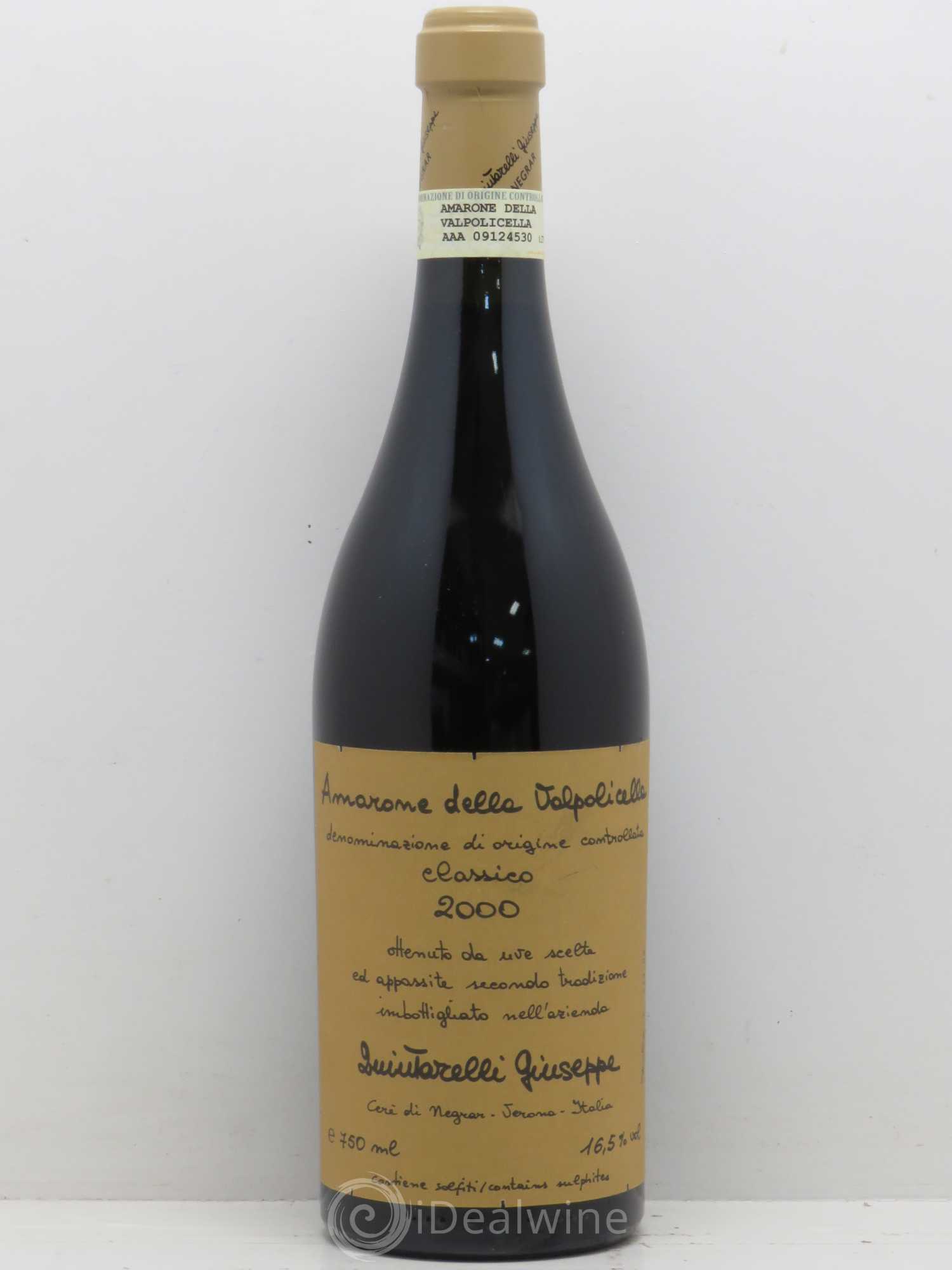 Amarone della Valpolicella Classico Superiore DOCG Giuseppe Quintarelli 2000 - Lot de 1 bouteille - 0