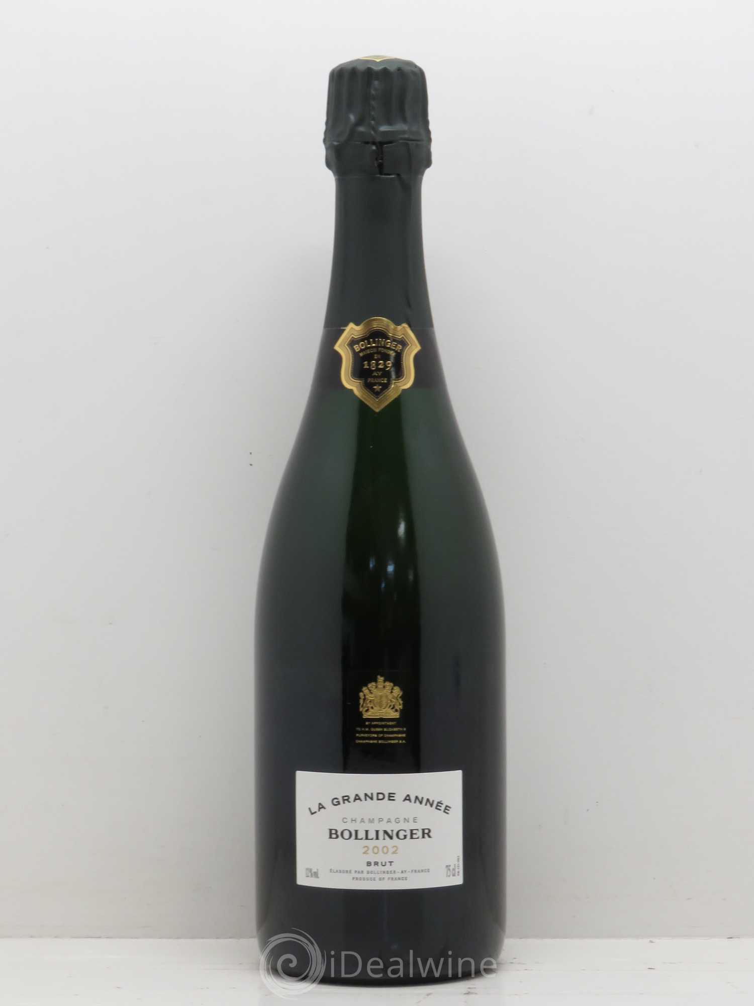 La Grande Année Brut Bollinger 2002 - Lot de 1 bouteille - 0