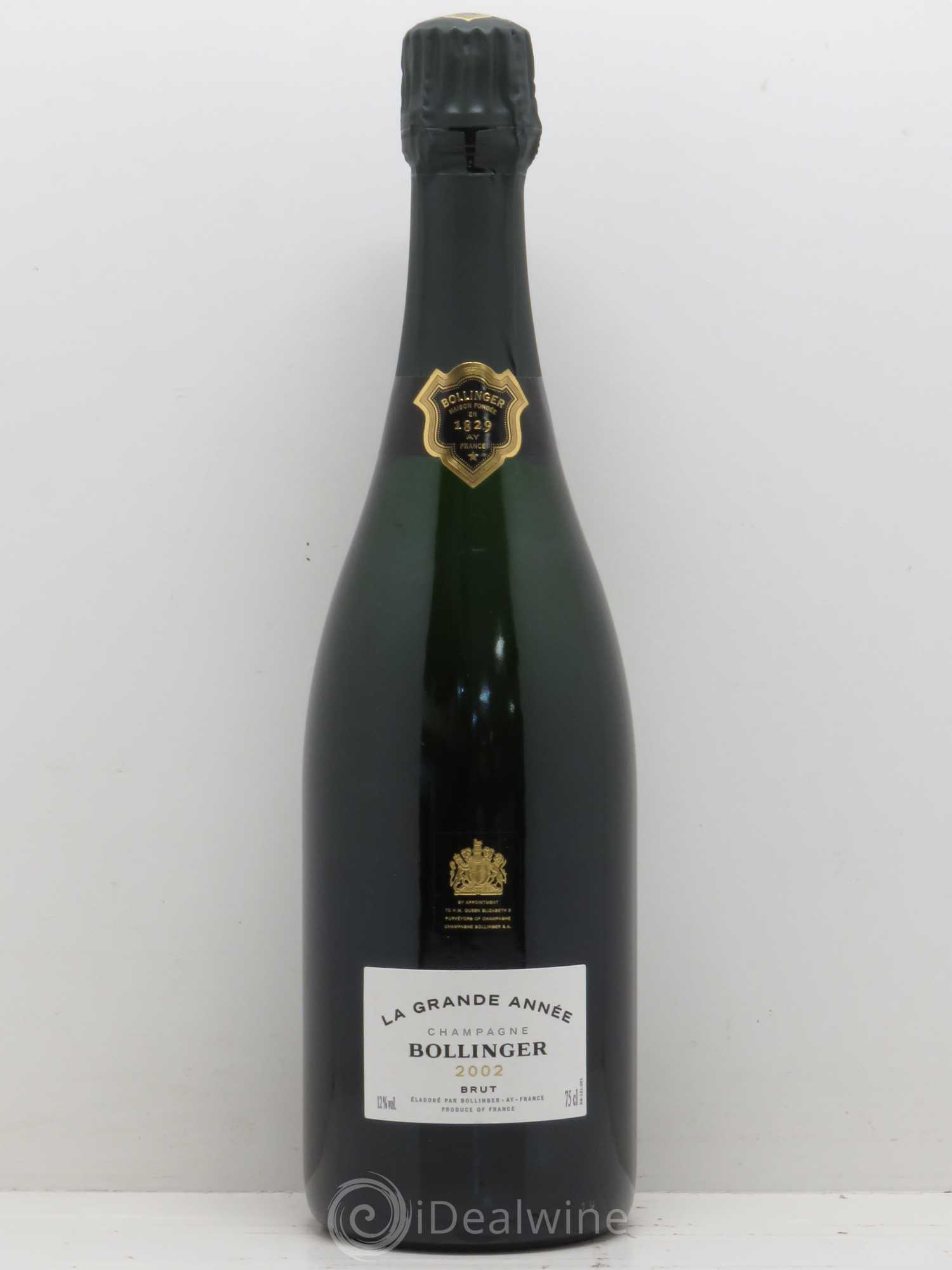 La Grande Année Brut Bollinger 2002 - Lot de 1 bouteille - 0