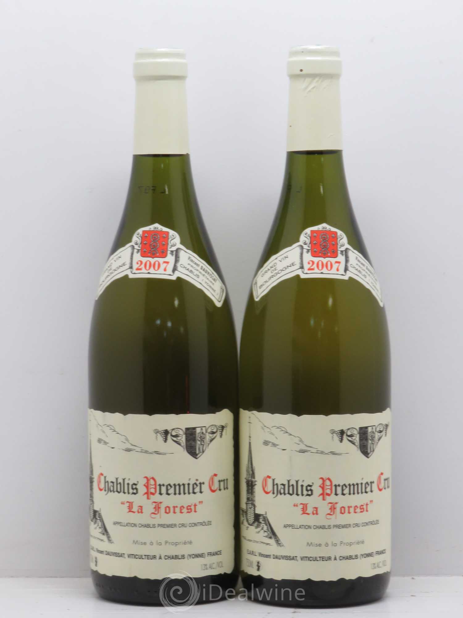 Chablis 1er Cru La Forest Vincent Dauvissat (Domaine) 2007 - Lot de 2 bouteilles - 0