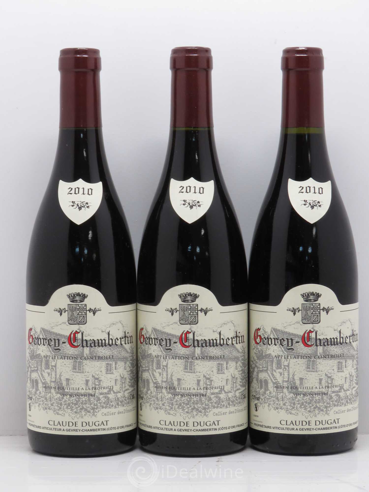 Gevrey-Chambertin Claude Dugat 2010 - Lot de 3 bouteilles - 0