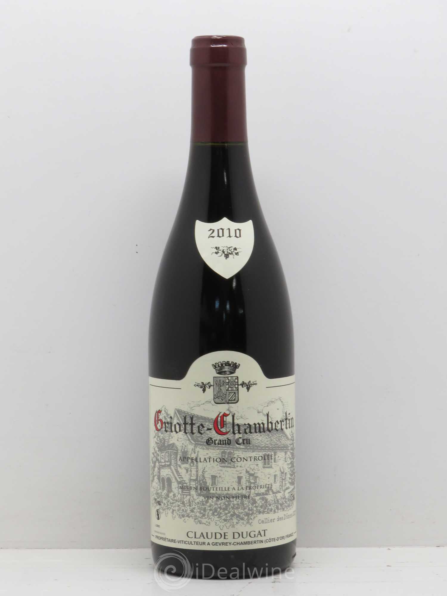 Griotte-Chambertin Grand Cru Claude Dugat 2010 - Lot de 1 bouteille - 0