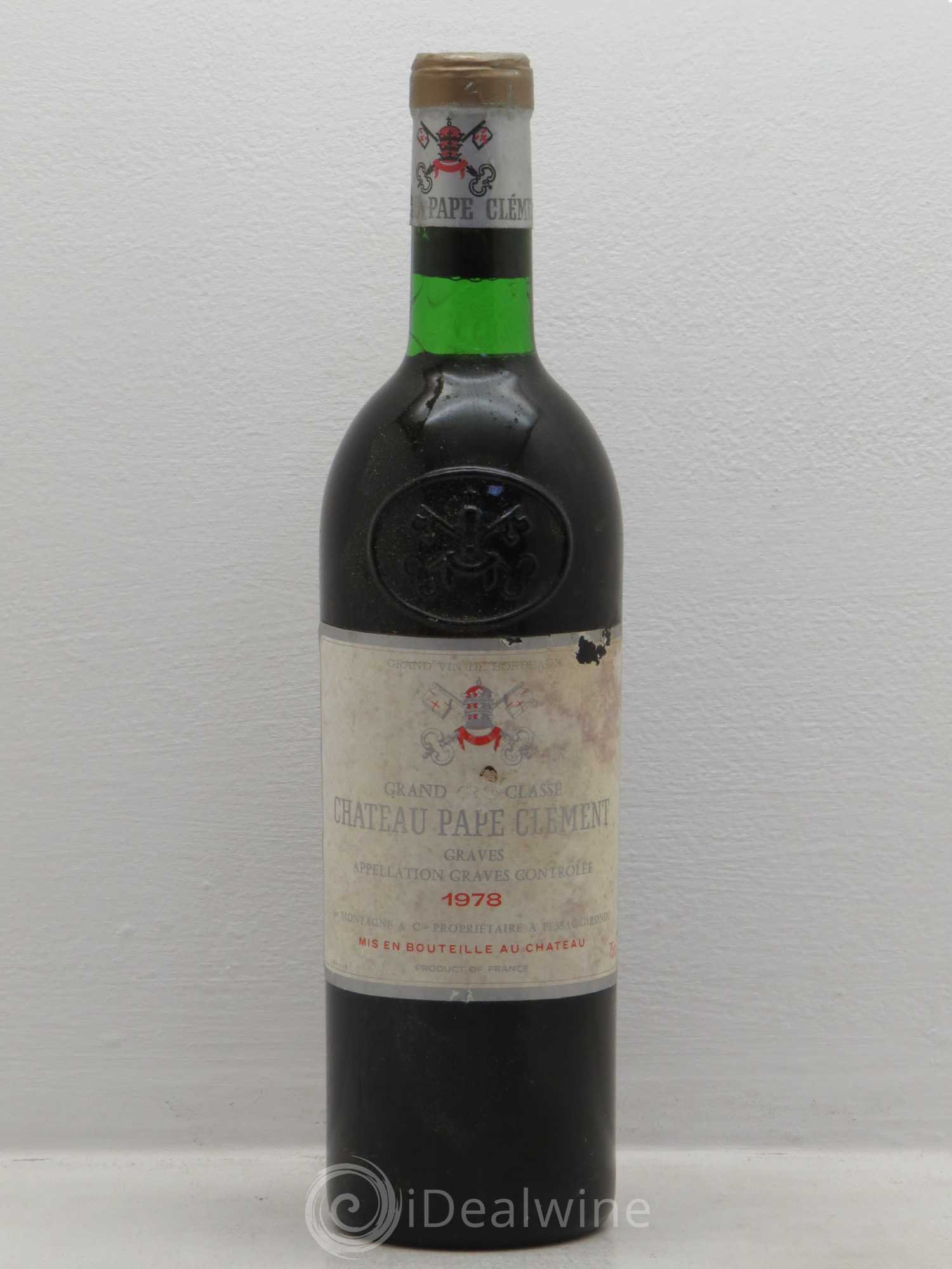 Château Pape Clément Cru Classé de Graves 1978 - Lot de 1 bouteille - 0