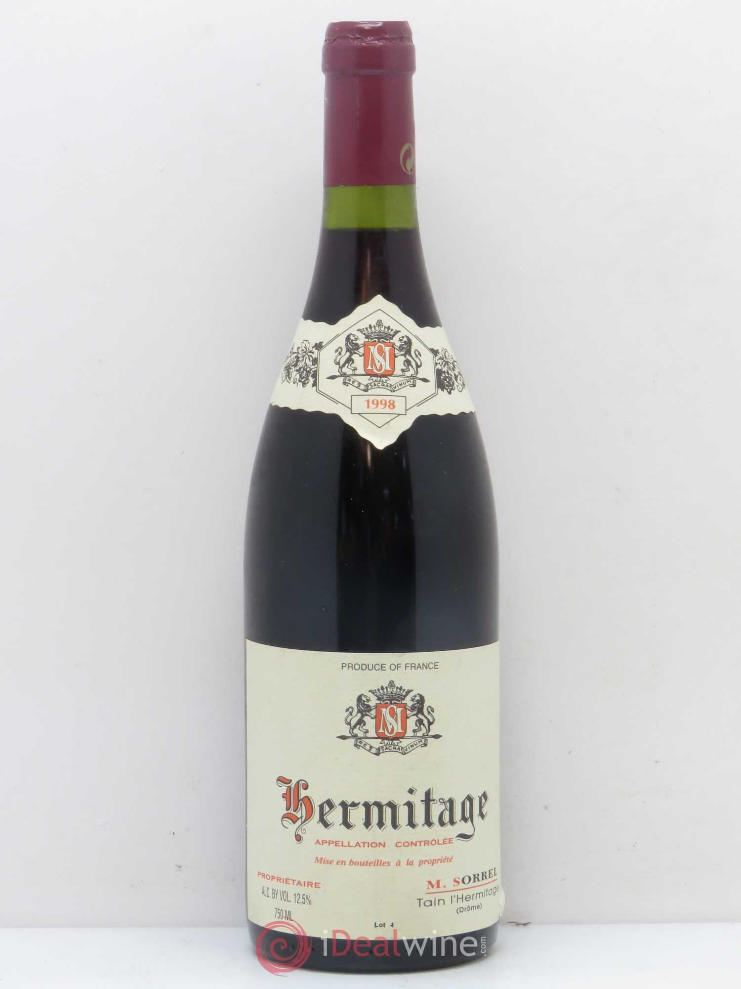 Hermitage Marc Sorrel 1998 - Lot de 1 bouteille - 0