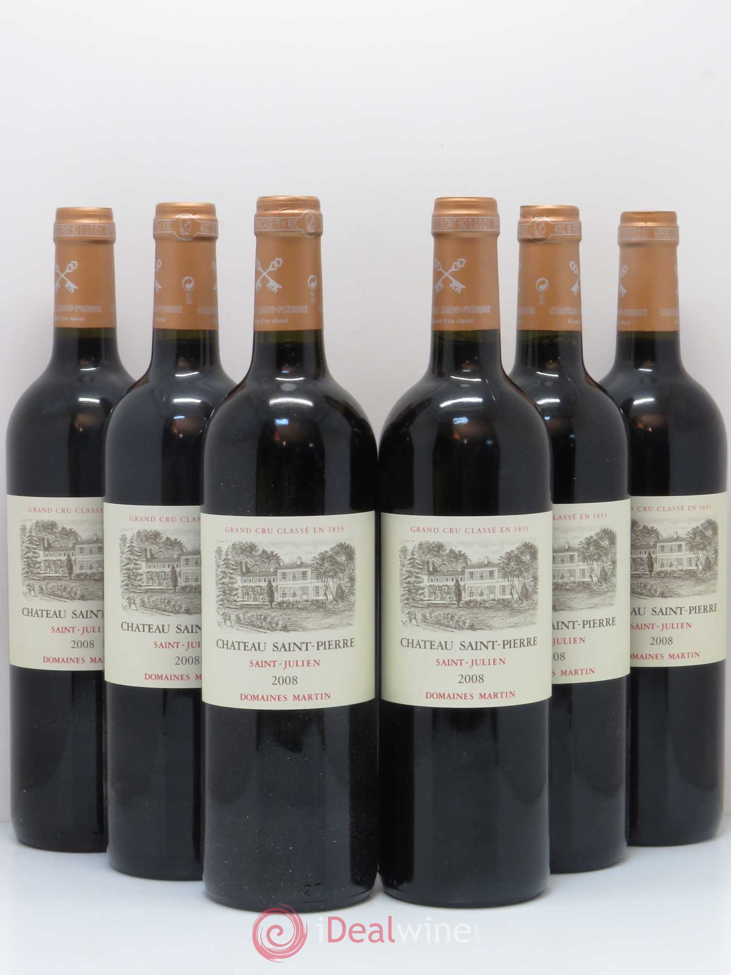 Château Saint-Pierre 4ème Grand Cru Classé 2008 - Lot de 6 bouteilles - 0
