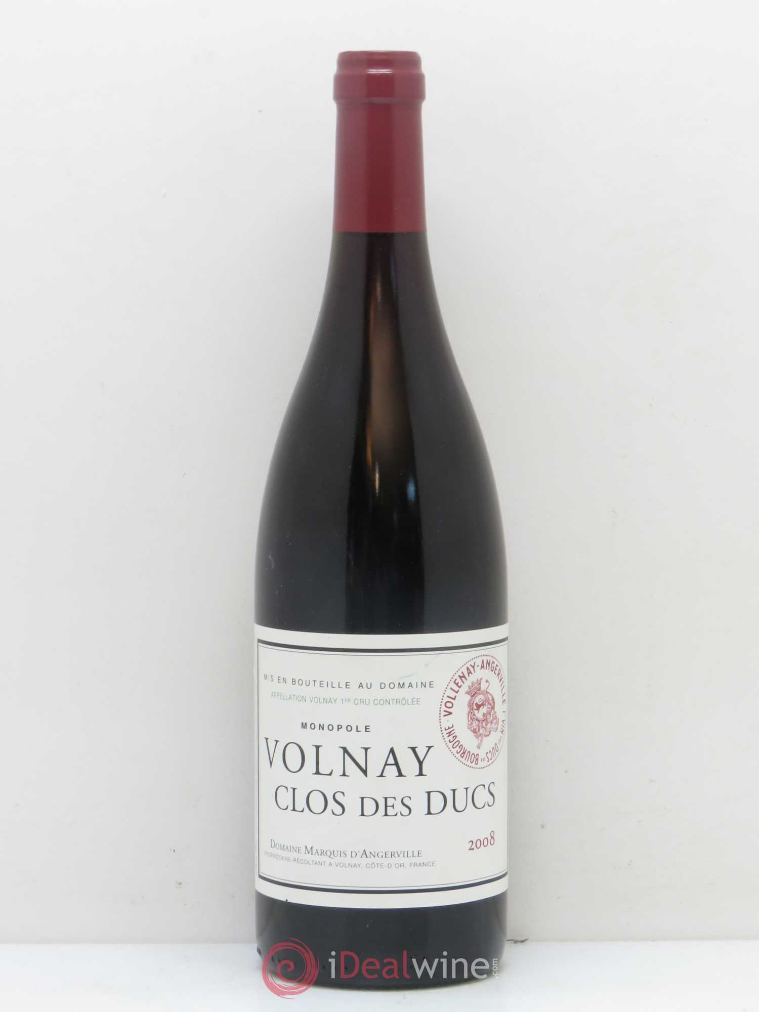 Volnay 1er Cru Clos des Ducs Marquis d'Angerville (Domaine) 2008 - Lot de 1 bouteille - 0