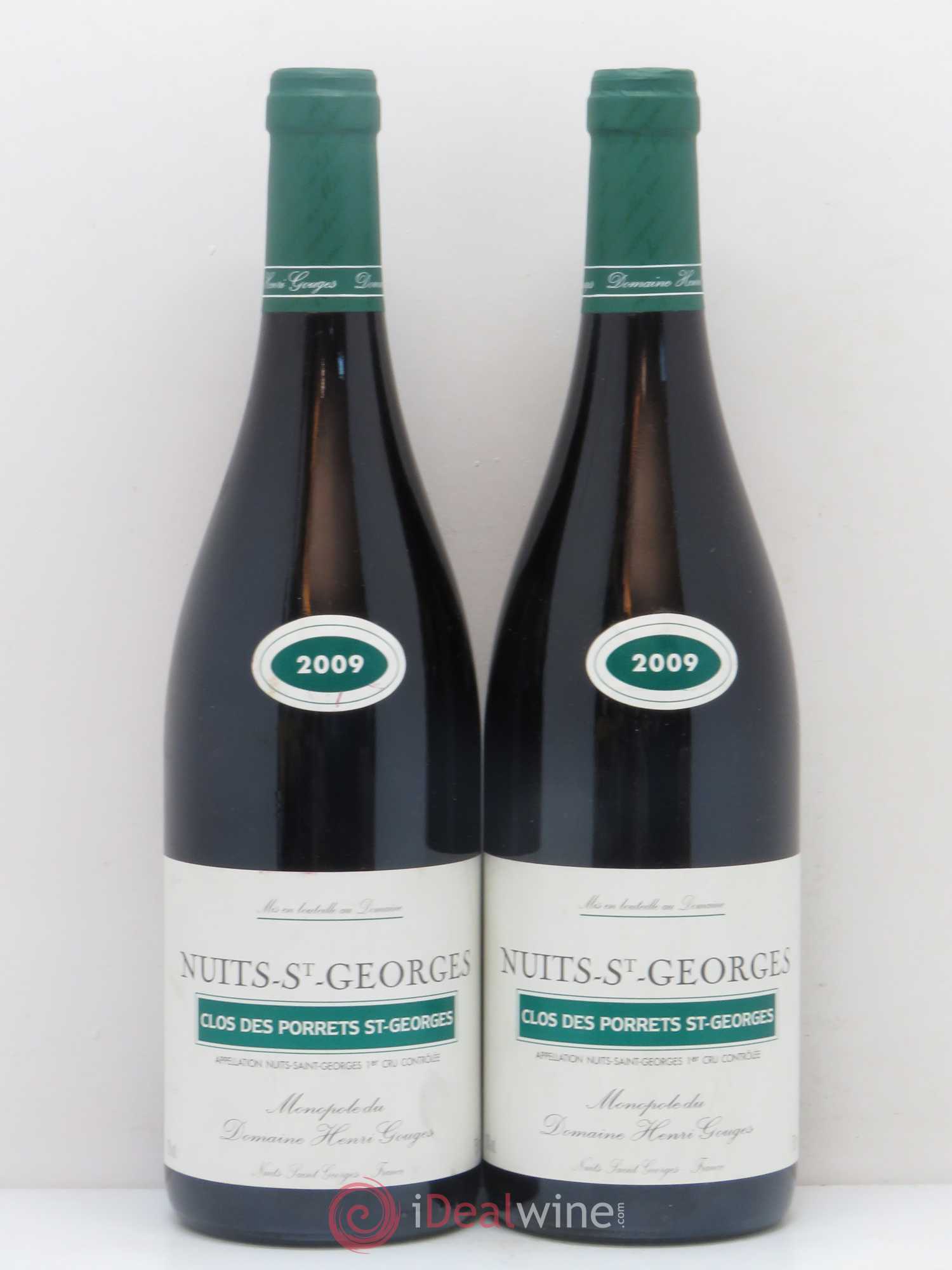 Nuits-Saint-Georges 1er Cru Clos des Porrets St Georges Henri Gouges 2009 - Posten von 2 Flaschen - 0