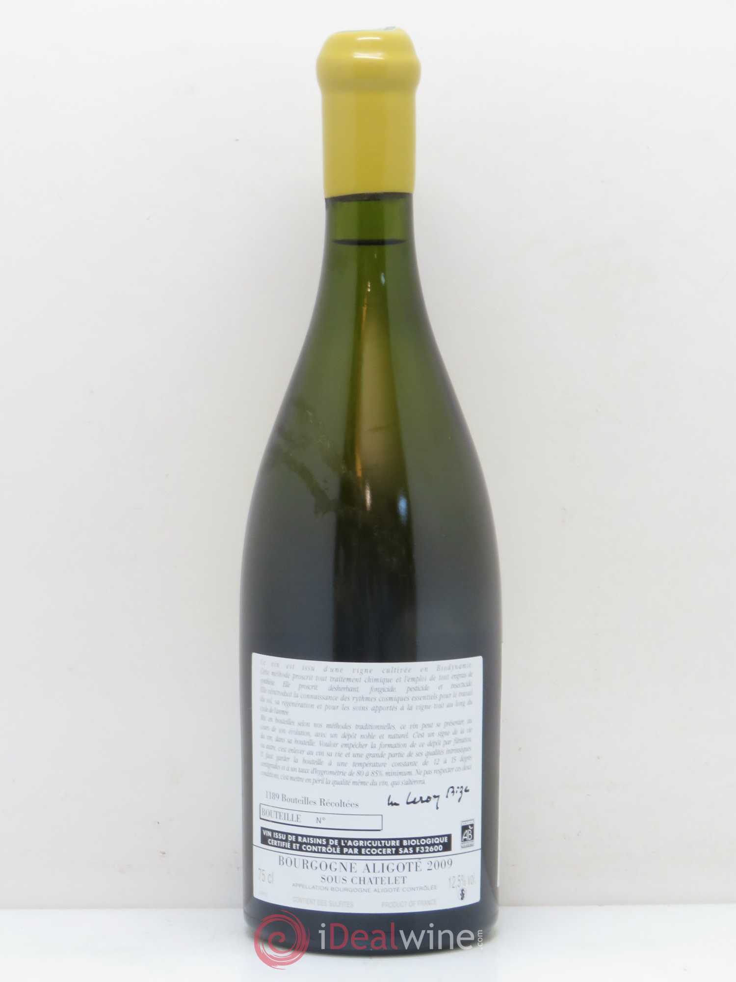 Bourgogne Aligoté Sous Chatelet d'Auvenay (Domaine) 2009 - Lot de 1 bouteille - 1