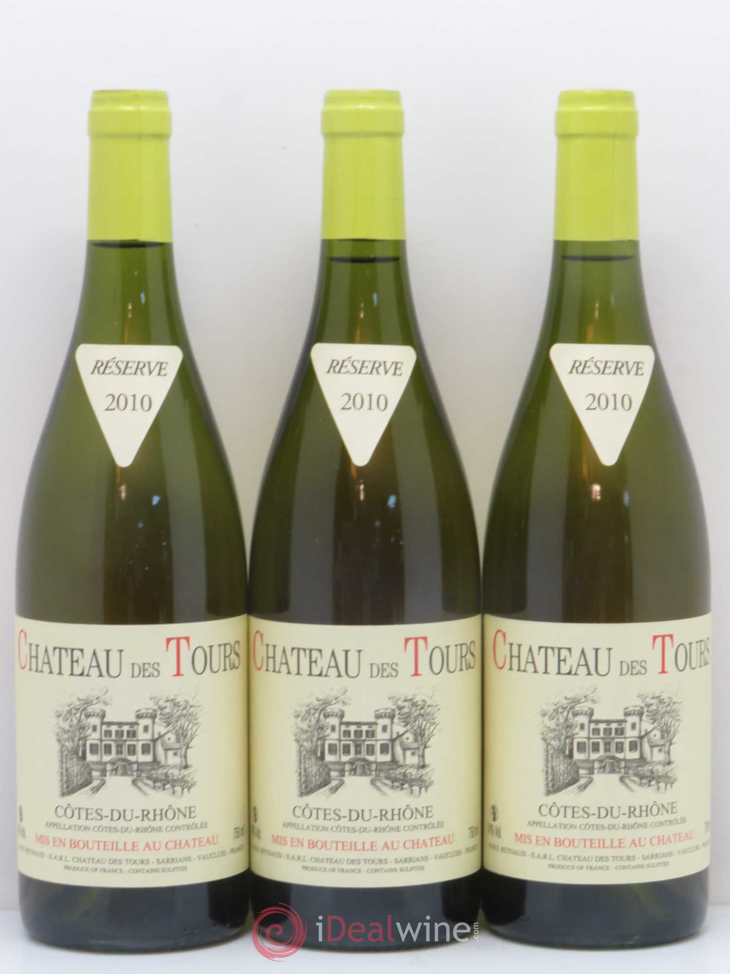 Côtes-du-Rhône Château des Tours Emmanuel Reynaud 2010 - Lot de 3 bouteilles - 0