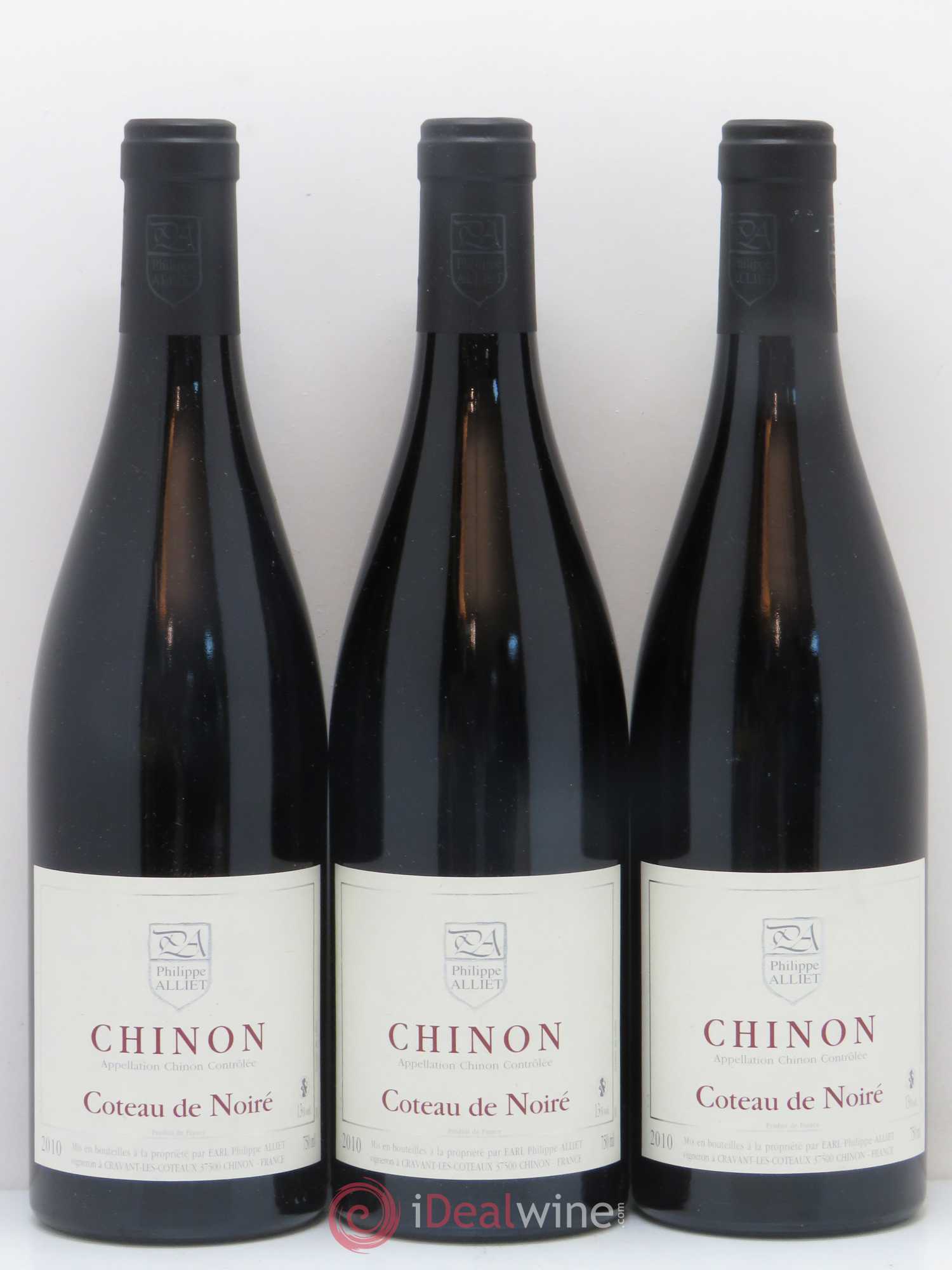 Chinon Coteau de Noiré Philippe Alliet 2010 - Lot de 3 bouteilles - 0