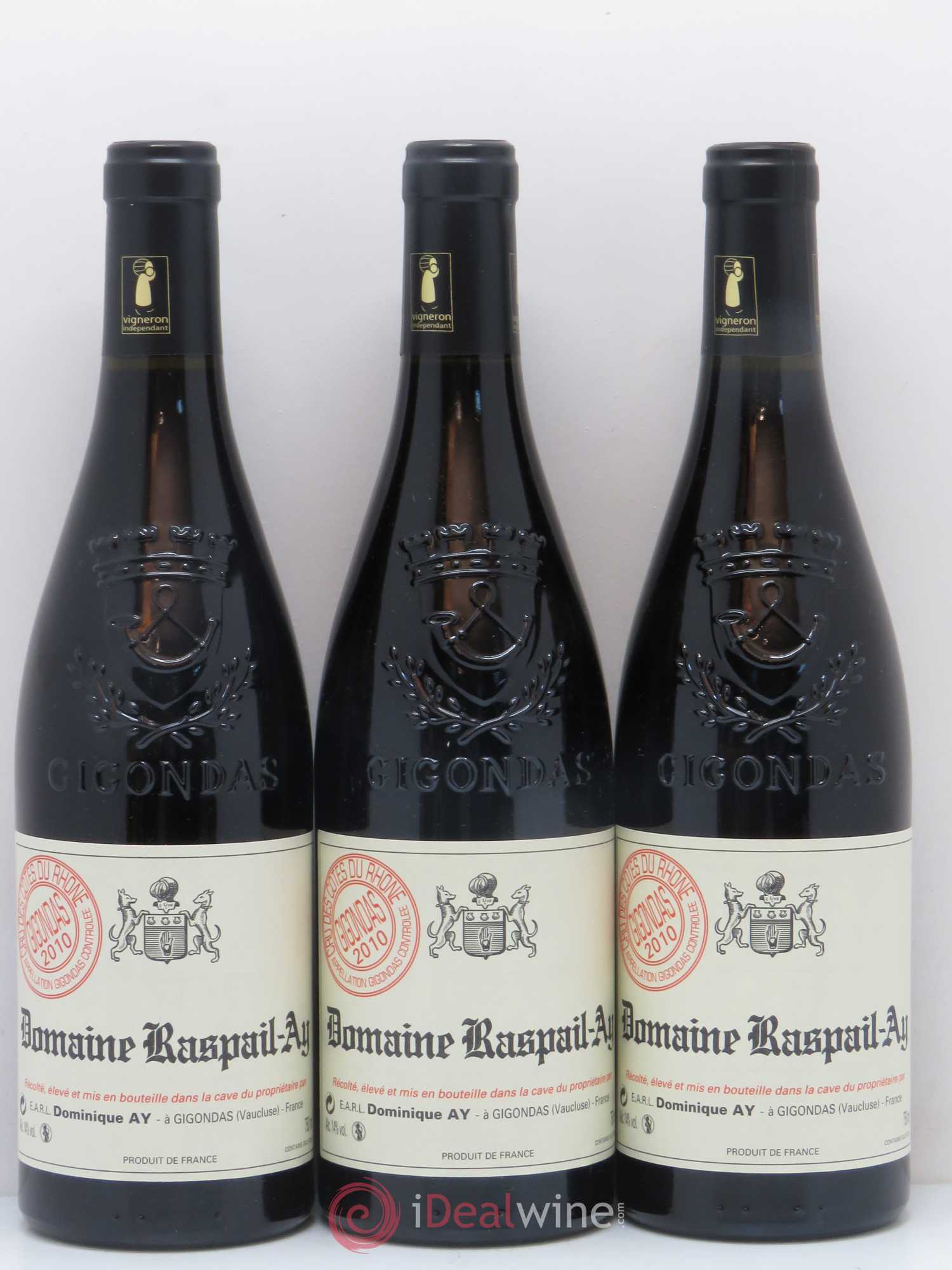 Gigondas Domaine Raspail Ay 2010 - Lot de 6 bouteilles - 1