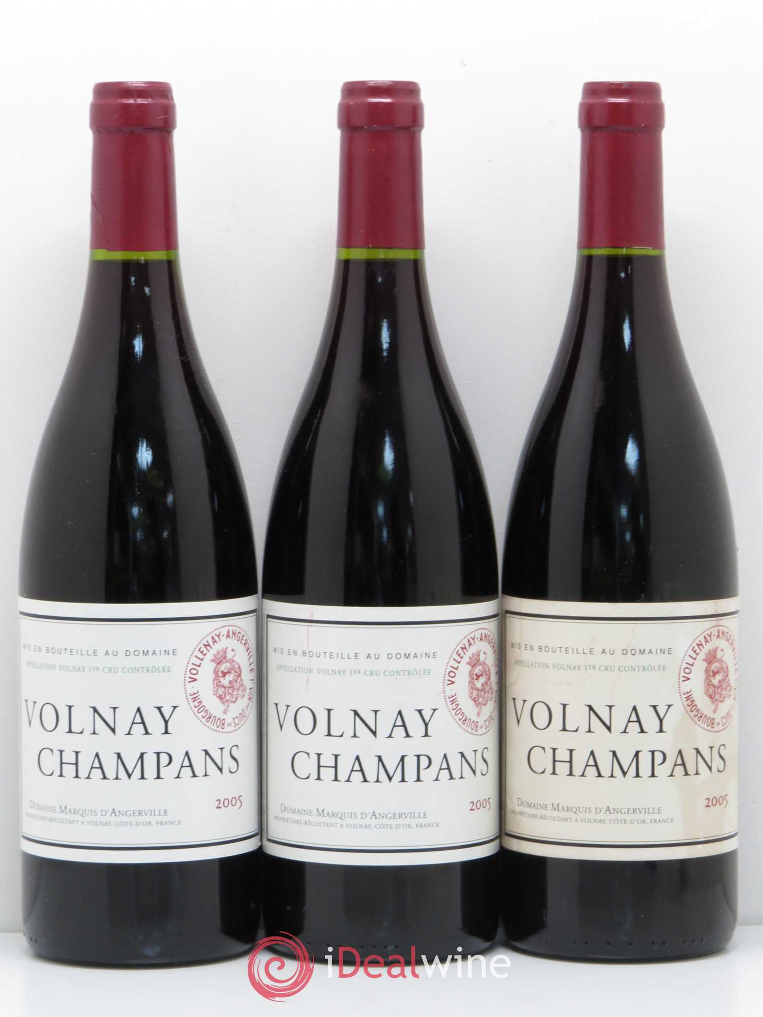 Volnay 1er Cru Champans Marquis d'Angerville (Domaine) 2005 - Lot de 3 bouteilles - 0
