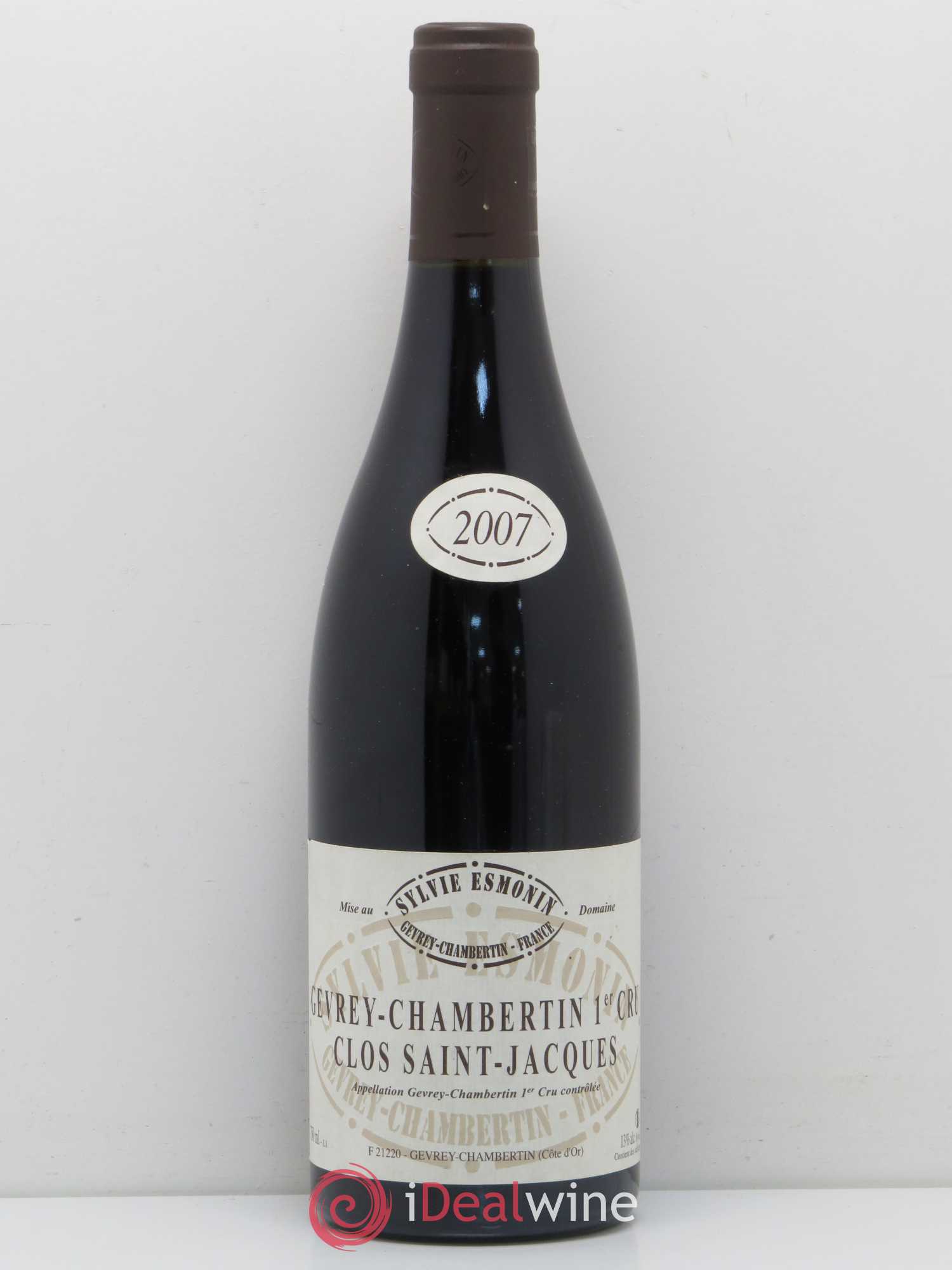 Gevrey-Chambertin 1er Cru Clos Saint Jacques Sylvie Esmonin 2007 - Lot de 1 bouteille - 0