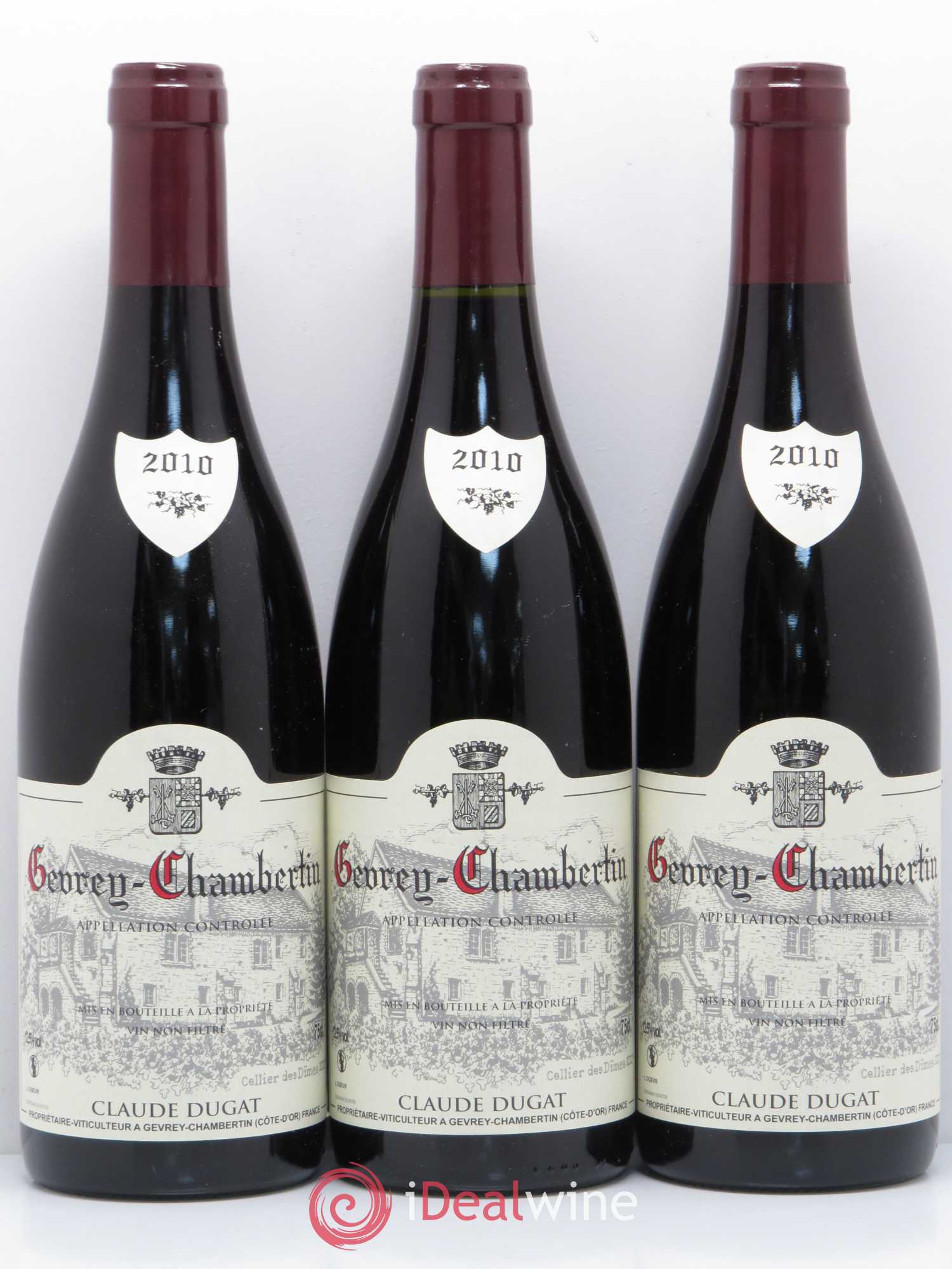 Gevrey-Chambertin Claude Dugat 2010 - Lot de 3 bouteilles - 0
