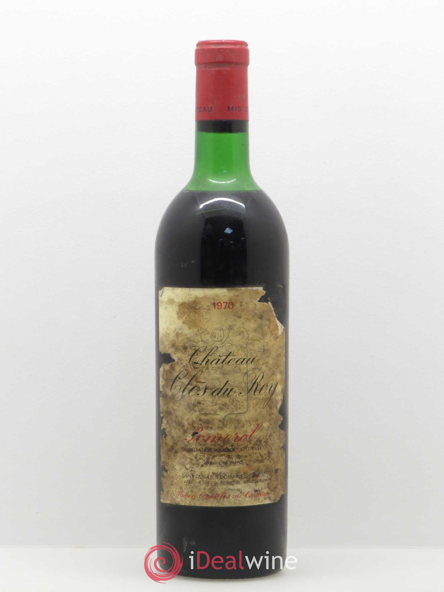 Pomerol Chateau Clos du Roy 1970 - Posten von 1 Flasche - 0