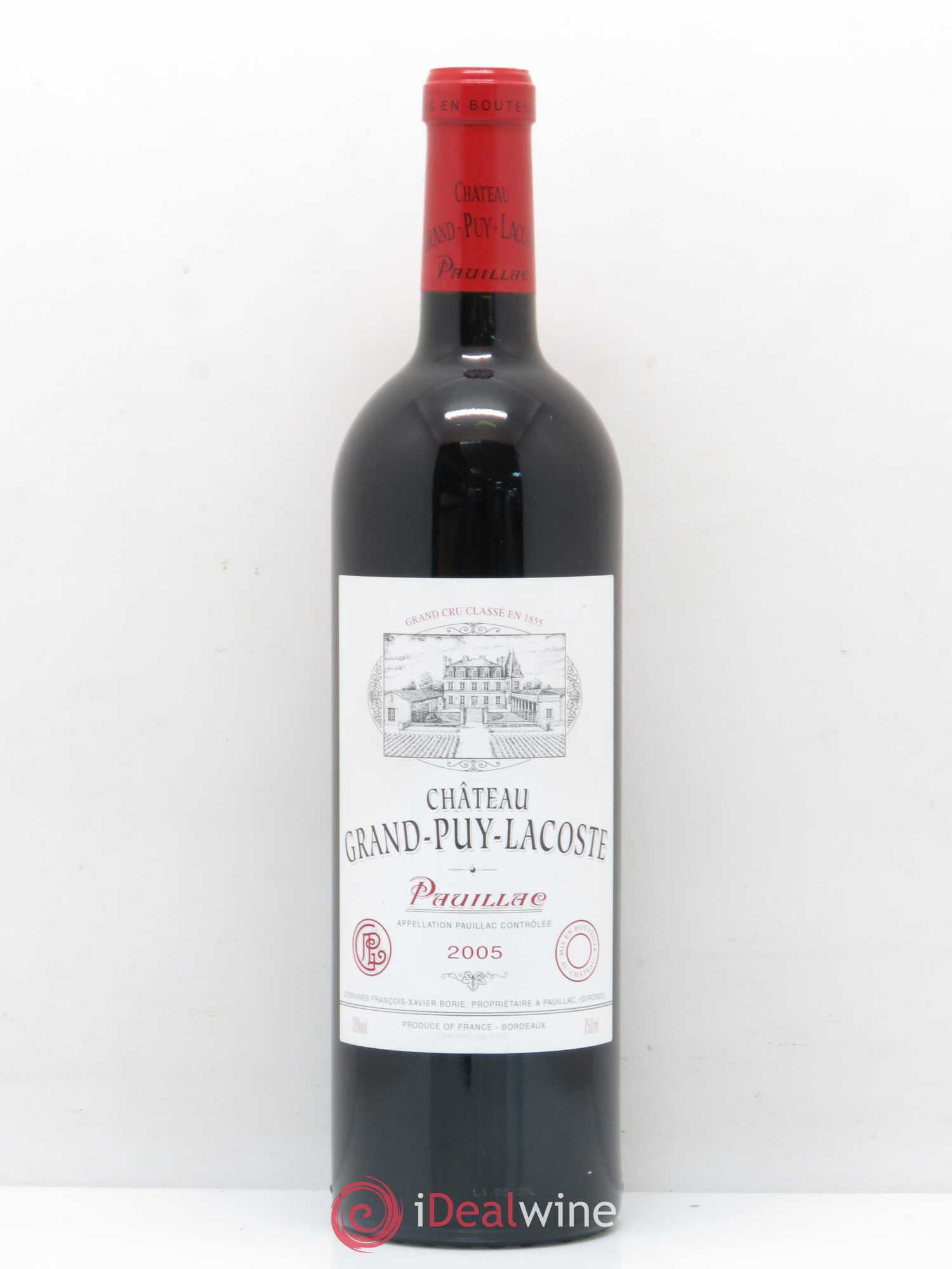 Château Grand Puy Lacoste 5ème Grand Cru Classé 2005 - Lot de 1 bouteille - 0