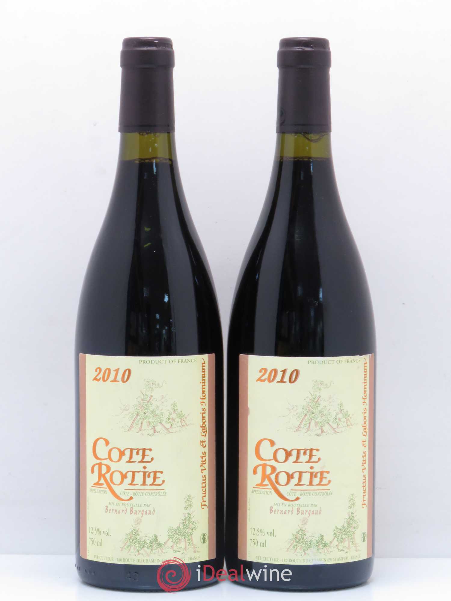 Côte-Rôtie Bernard Burgaud 2010 - Lot de 2 bouteilles - 0