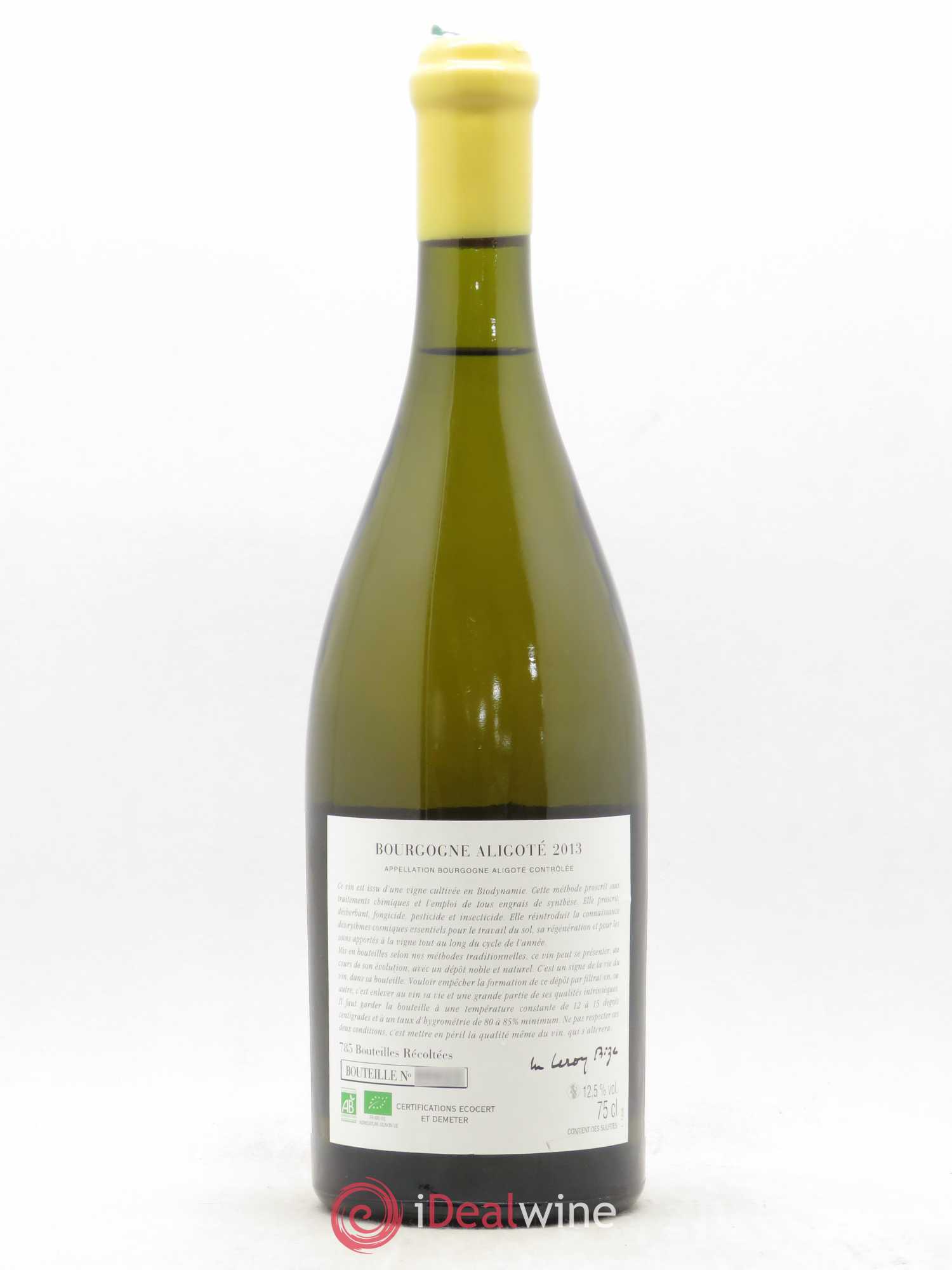 Bourgogne Aligoté Sous Chatelet d'Auvenay (Domaine) 2013 - Lot de 1 bouteille - 1