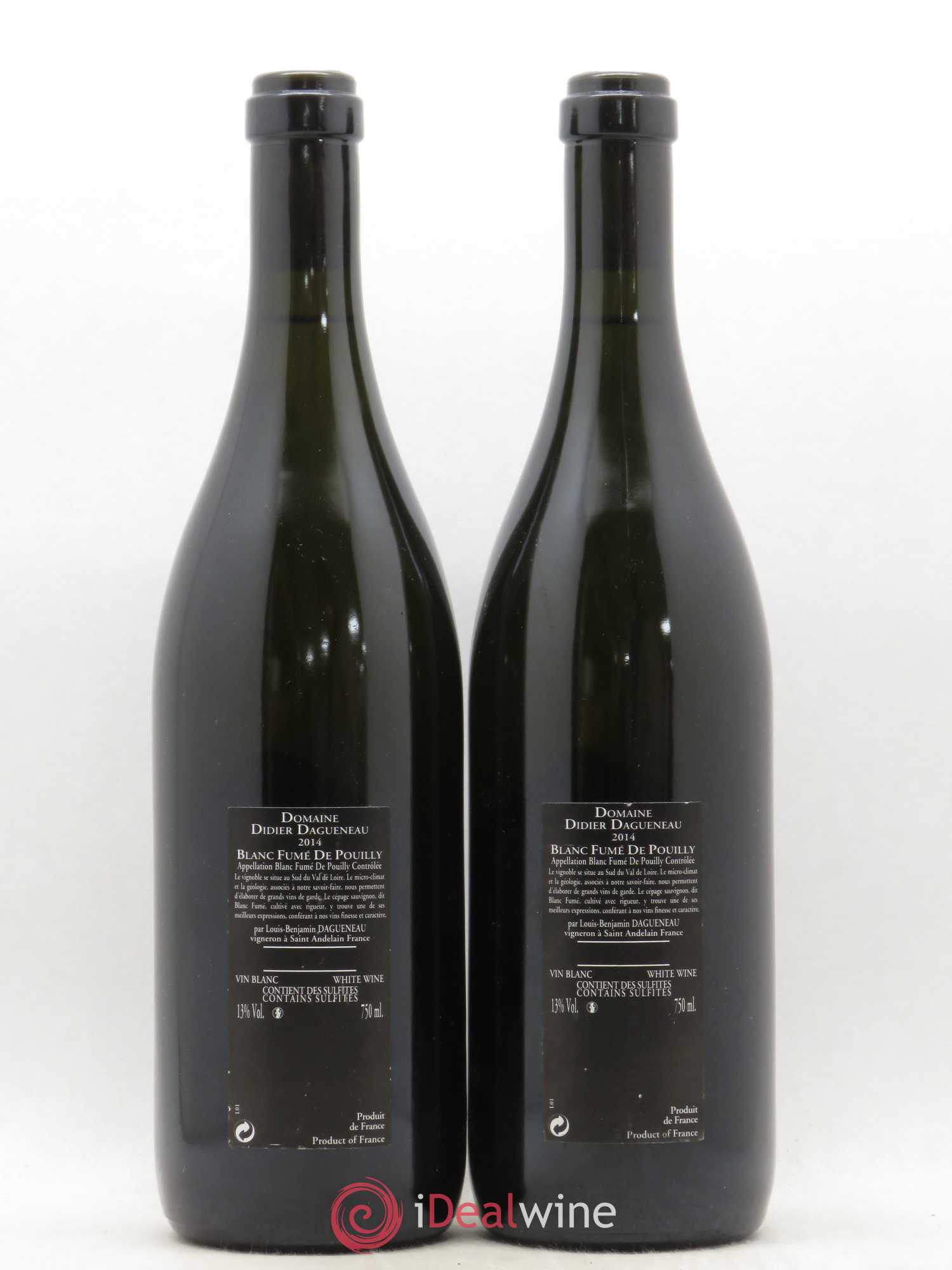 Vin de France (anciennement Pouilly-Fumé) Silex Dagueneau (Domaine Didier - Louis-Benjamin) 2014 - Lot de 2 bouteilles - 1