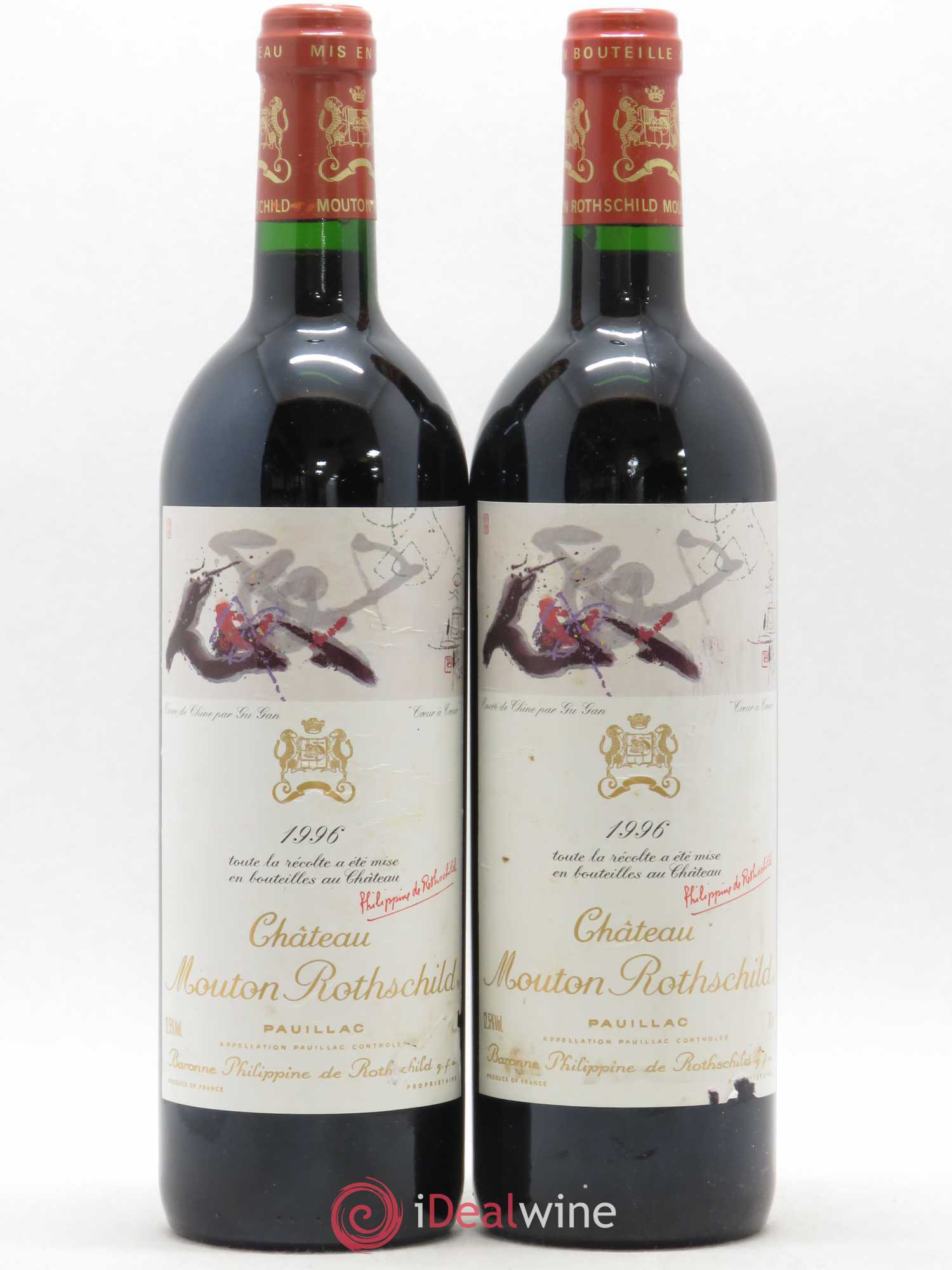 Château Mouton Rothschild 1er Grand Cru Classé 1996 - Lot de 2 bouteilles - 0