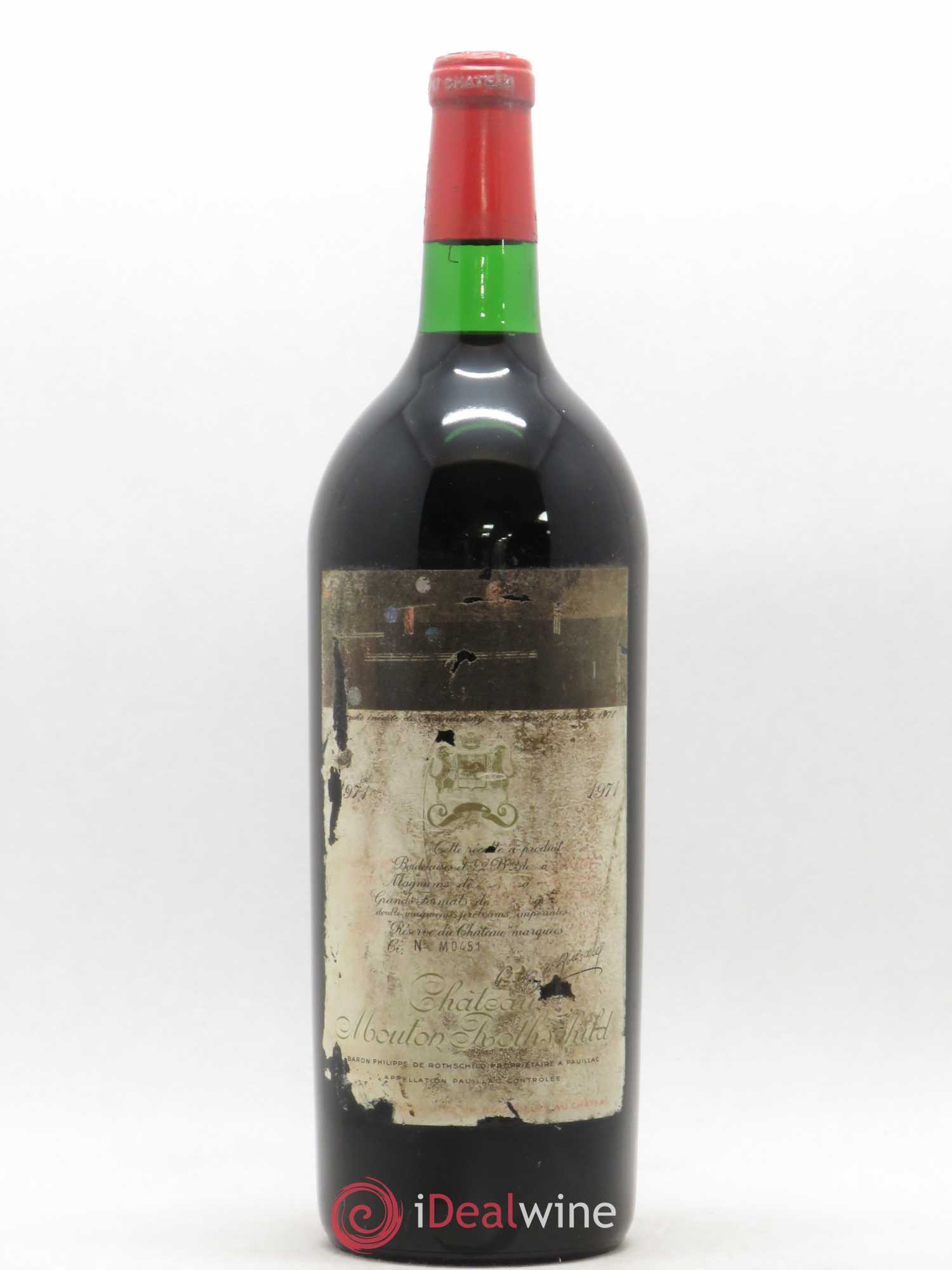 Château Mouton Rothschild 1er Grand Cru Classé 1971 - Lot de 1 magnum - 0