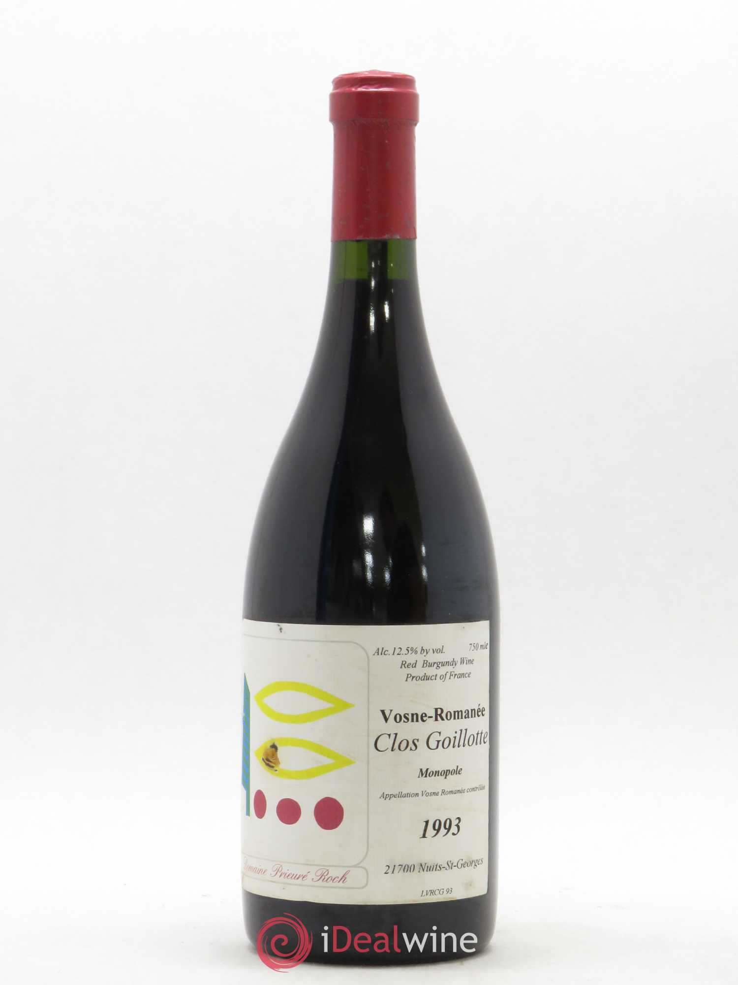 Vosne-Romanée Le Clos Goillotte Prieuré Roch 1993 - Lot de 1 bouteille - 0