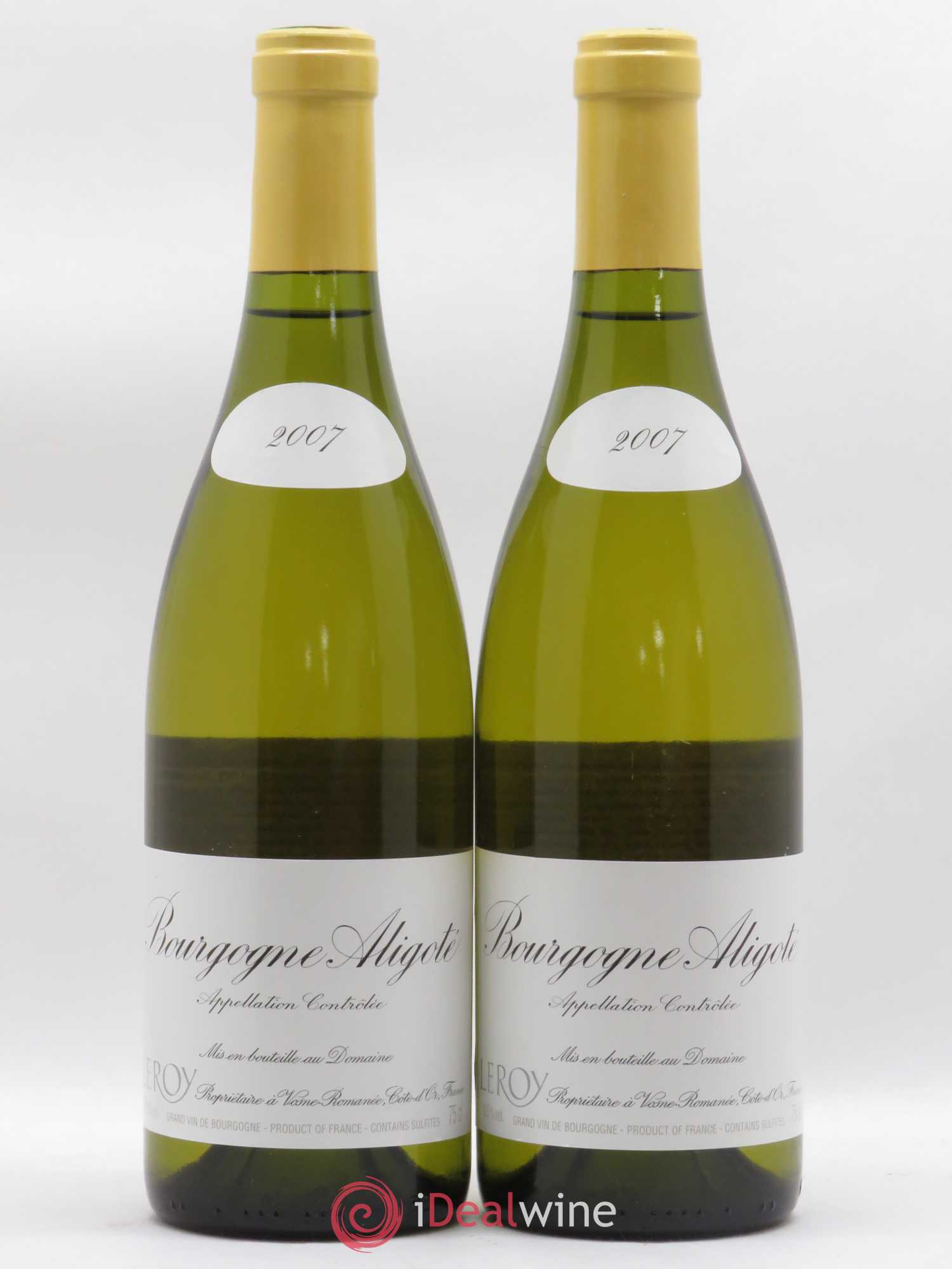 Bourgogne Aligoté Leroy (Domaine) 2007 - Lot de 2 bouteilles - 0