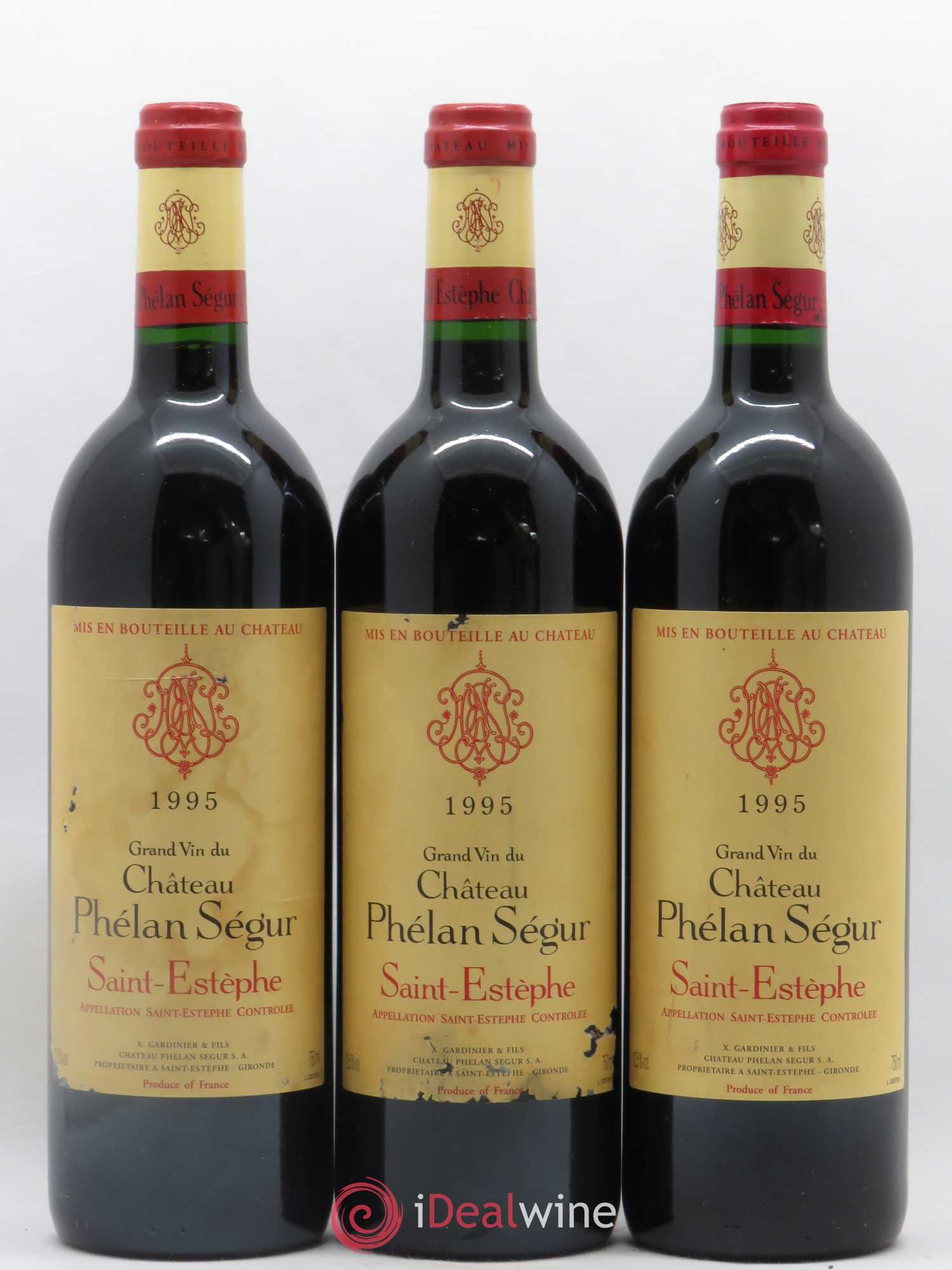 Château Phélan Ségur 1995 - Lot de 3 bouteilles - 0