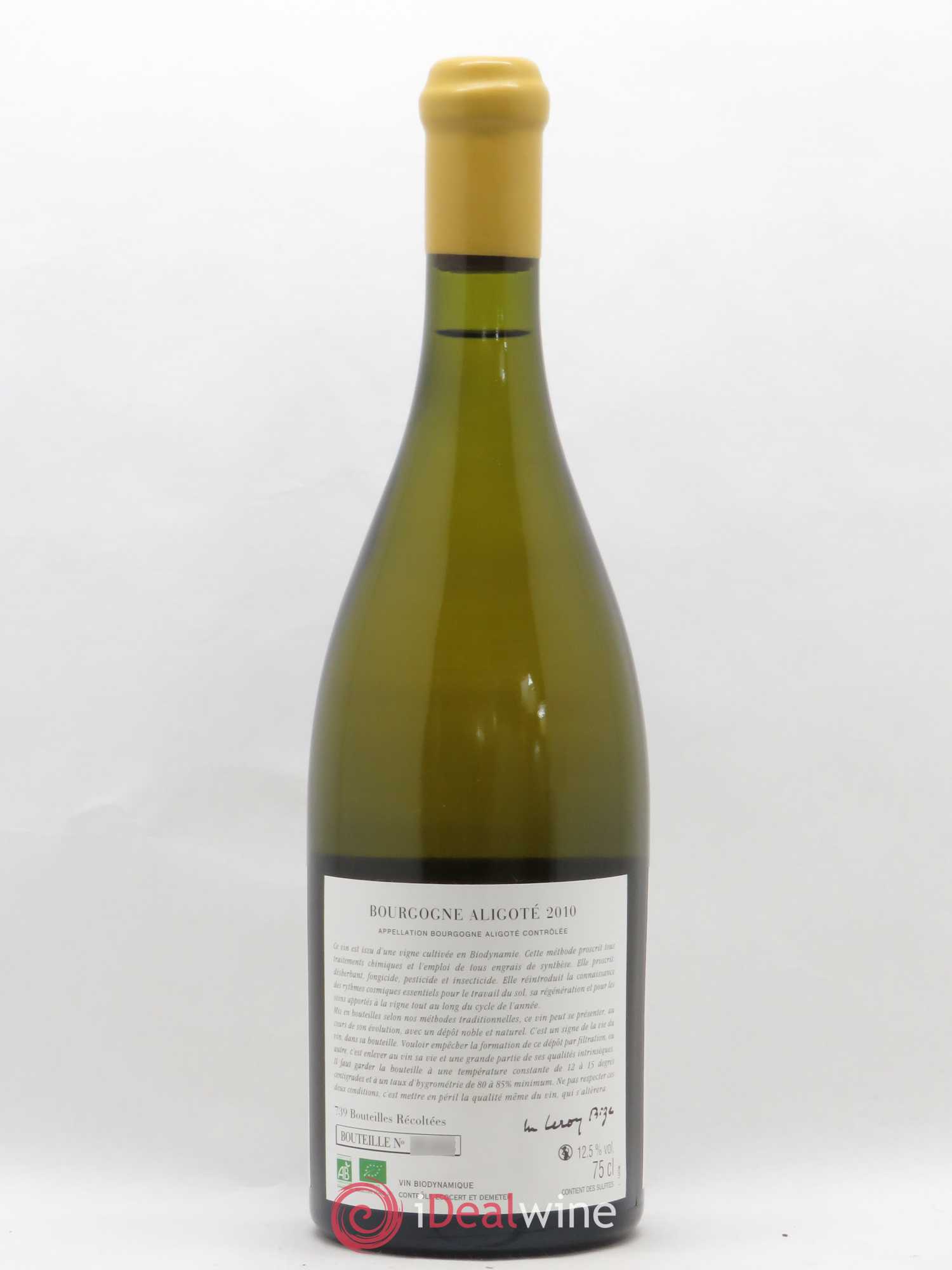 Bourgogne Aligoté Sous Chatelet d'Auvenay (Domaine) 2010 - Lot de 1 bouteille - 2