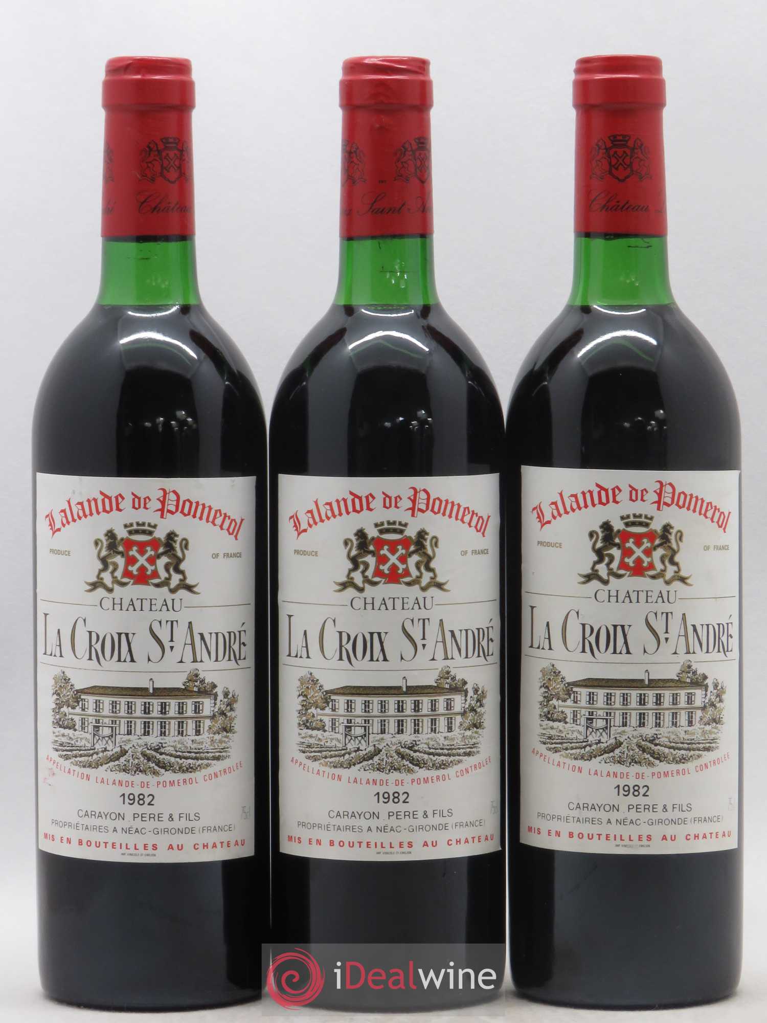 Château La Croix Saint André 1982 - Lot de 3 bouteilles - 0