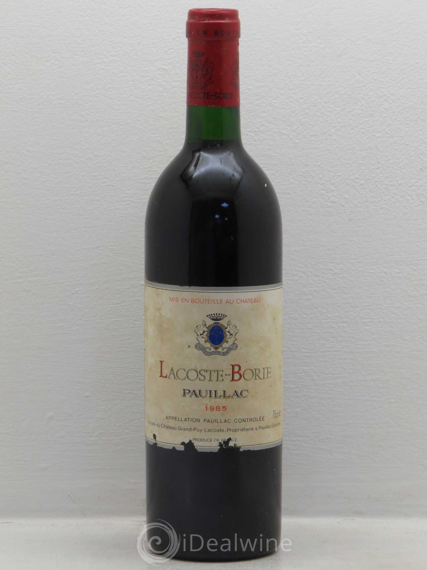 Lacoste Borie (sans prix de réserve) 1985 - Lot de 1 bouteille - 0