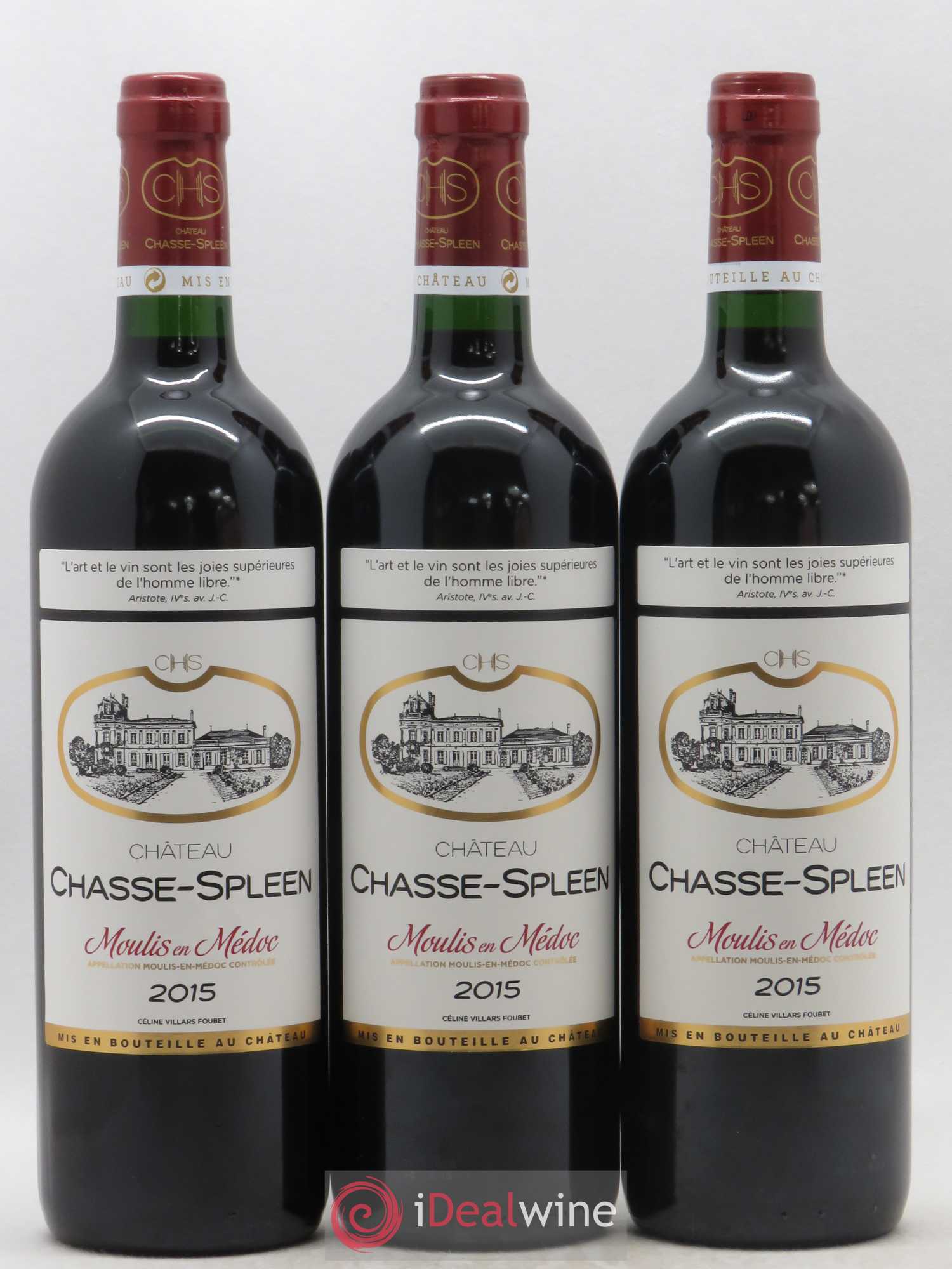 Château Chasse Spleen 2015 - Lot de 3 bouteilles - 0