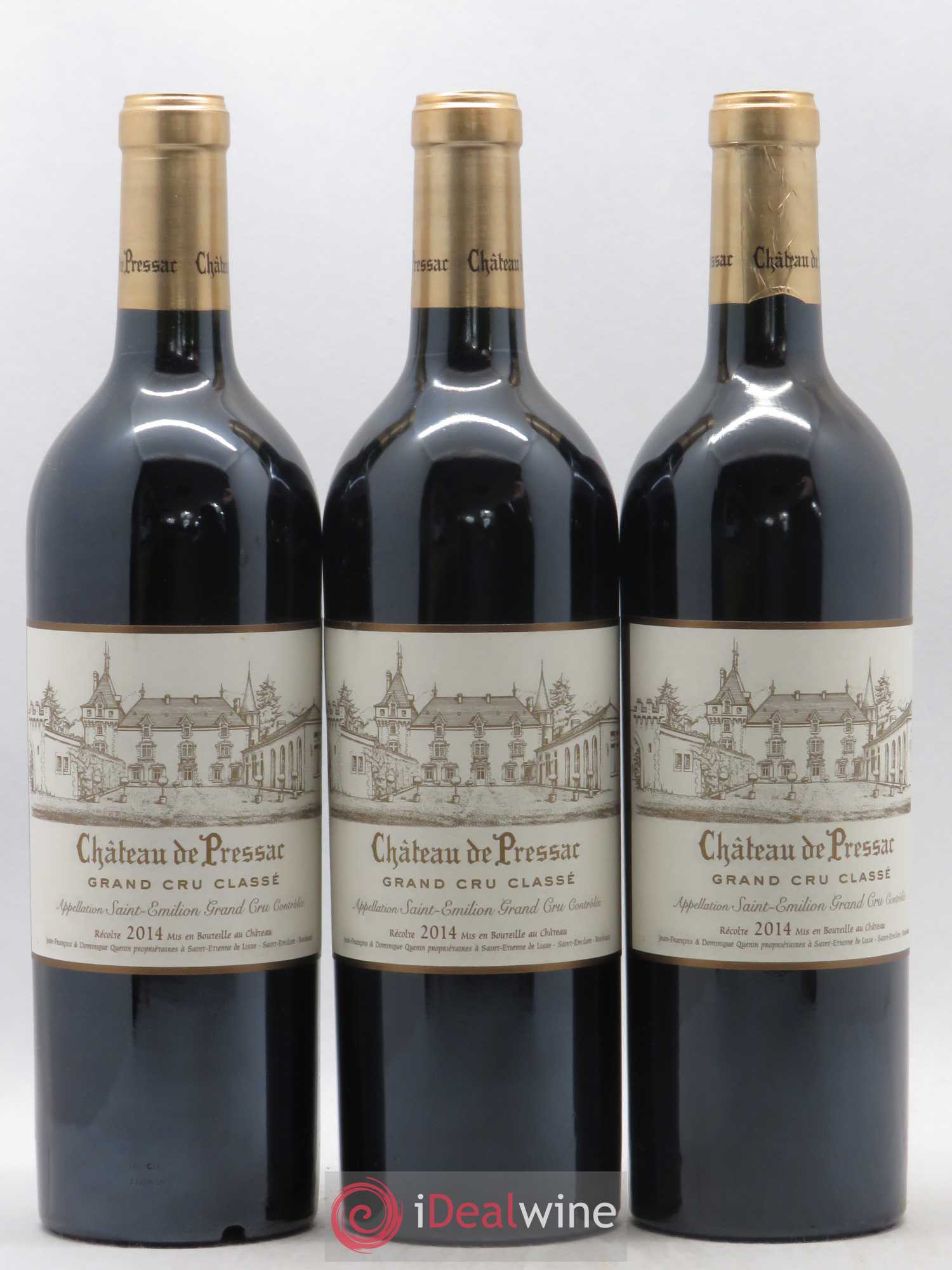 Château de Pressac Grand Cru Classé 2014 - Lot de 3 bouteilles - 0