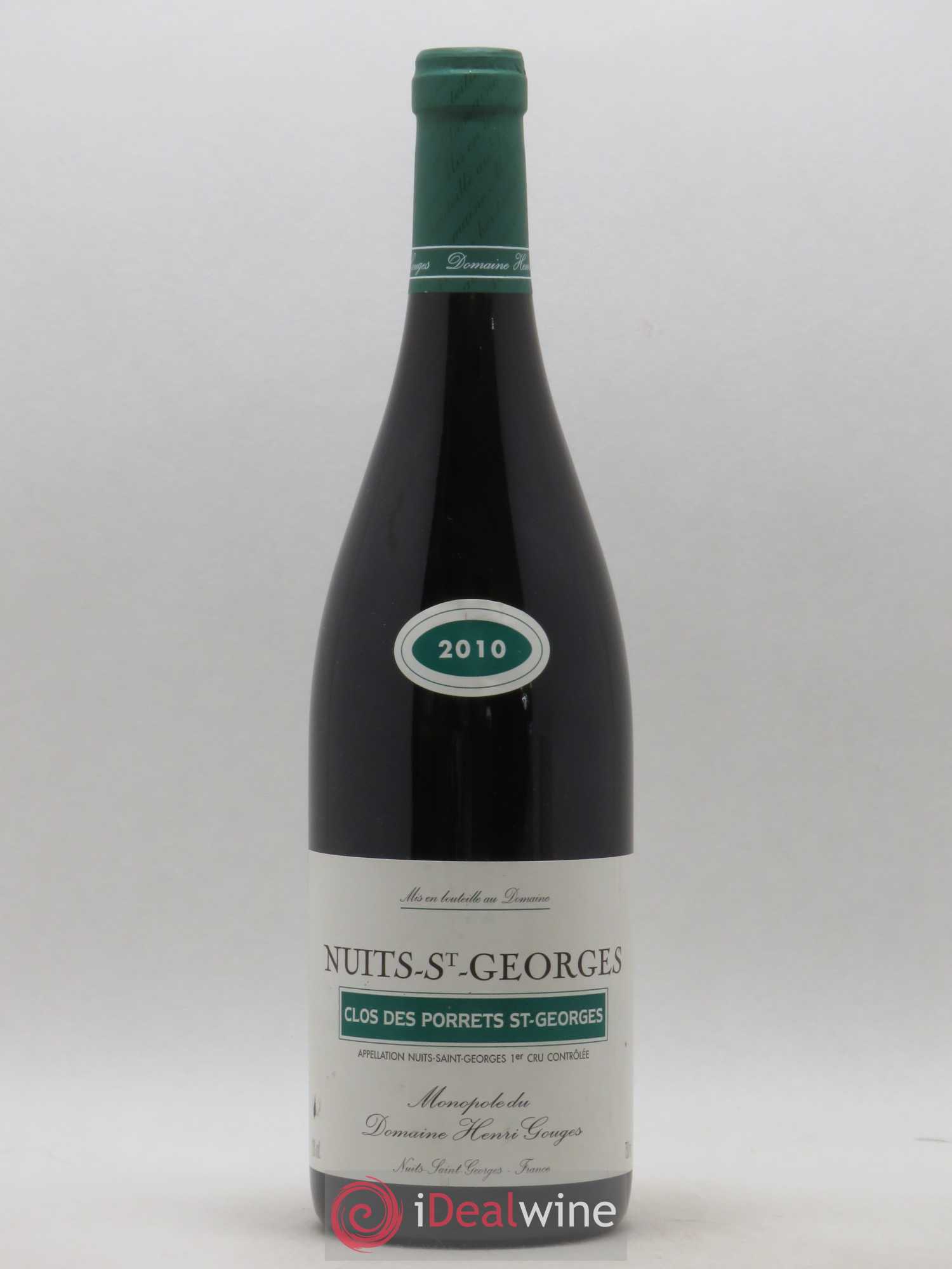 Nuits-Saint-Georges 1er Cru Clos des Porrets St Georges Henri Gouges (sans prix de réserve) 2010 - Lot de 1 bouteille - 0