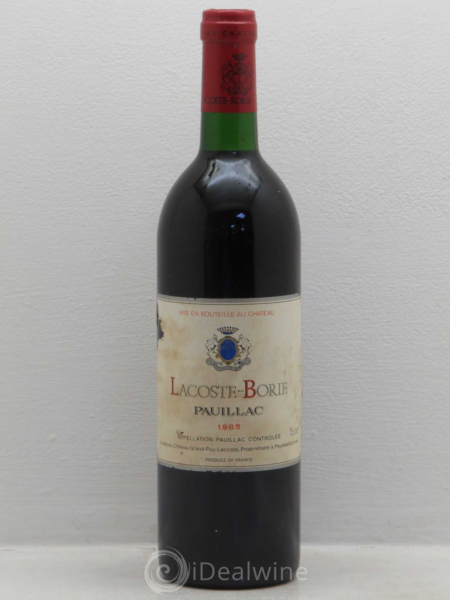 Lacoste Borie (sans prix de réserve) 1985 - Lot de 1 bouteille - 0